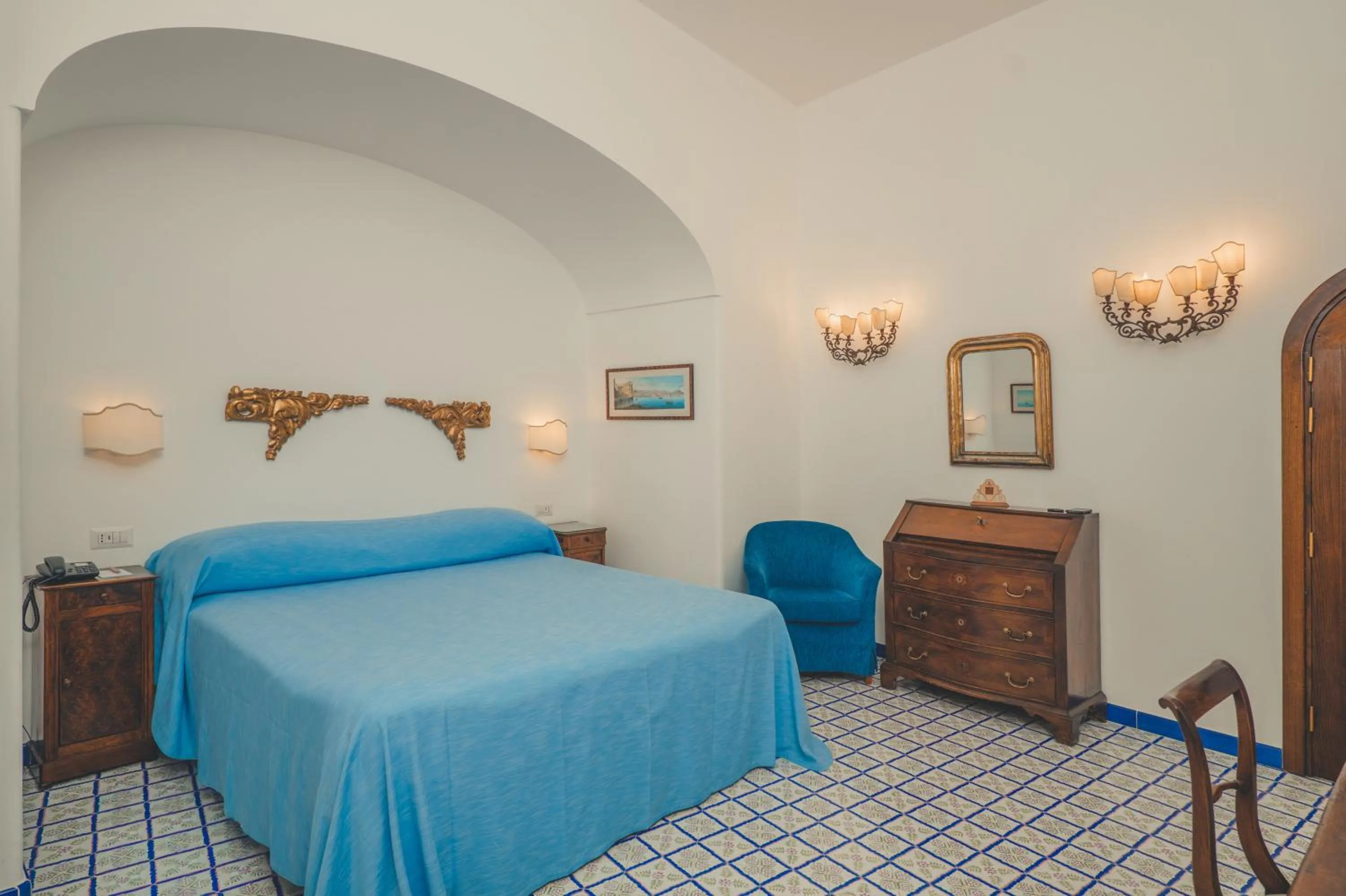 Bed in Hotel Poseidon