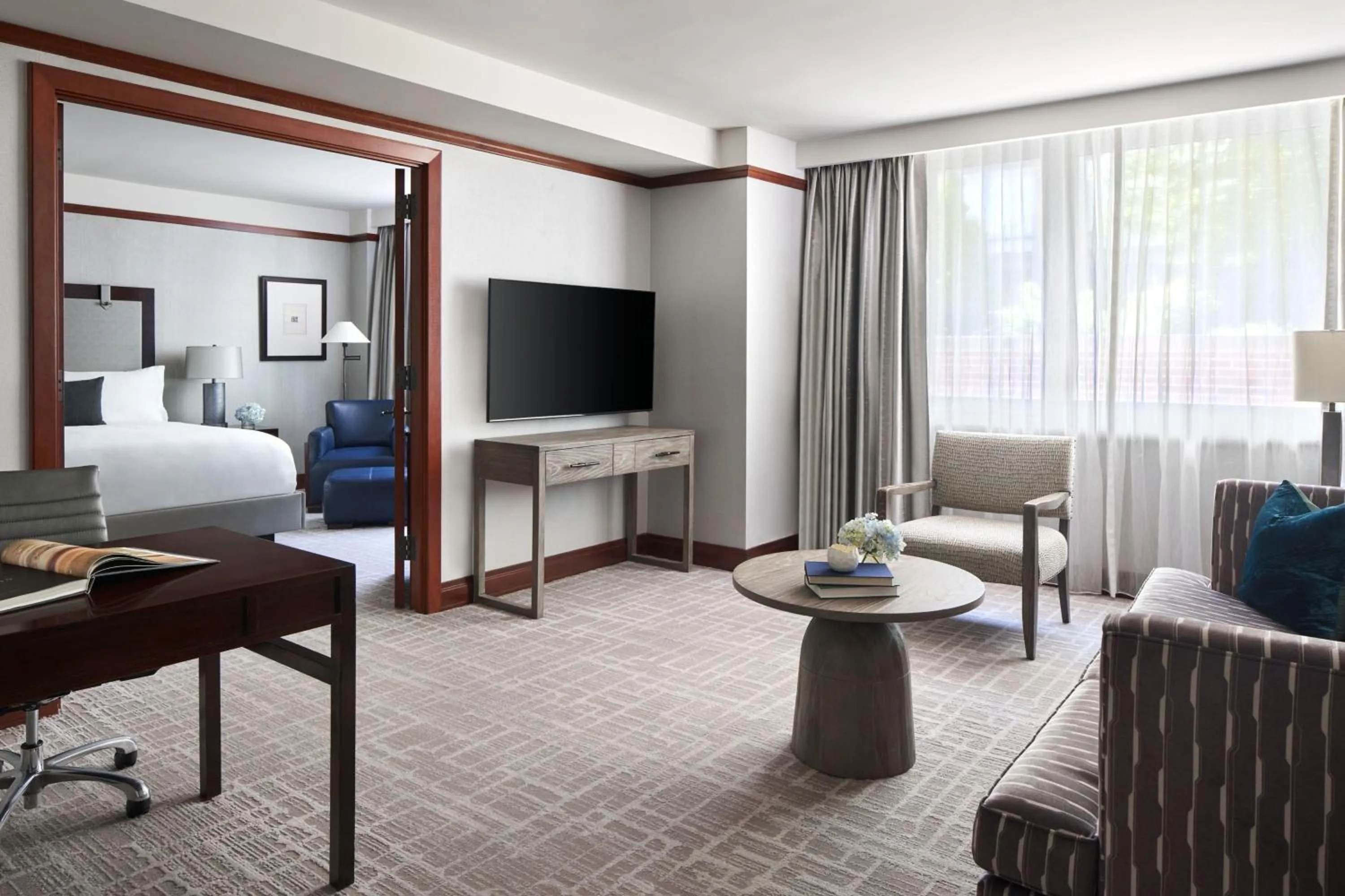 Living room, Bed in The Ritz-Carlton Georgetown, Washington, D.C.