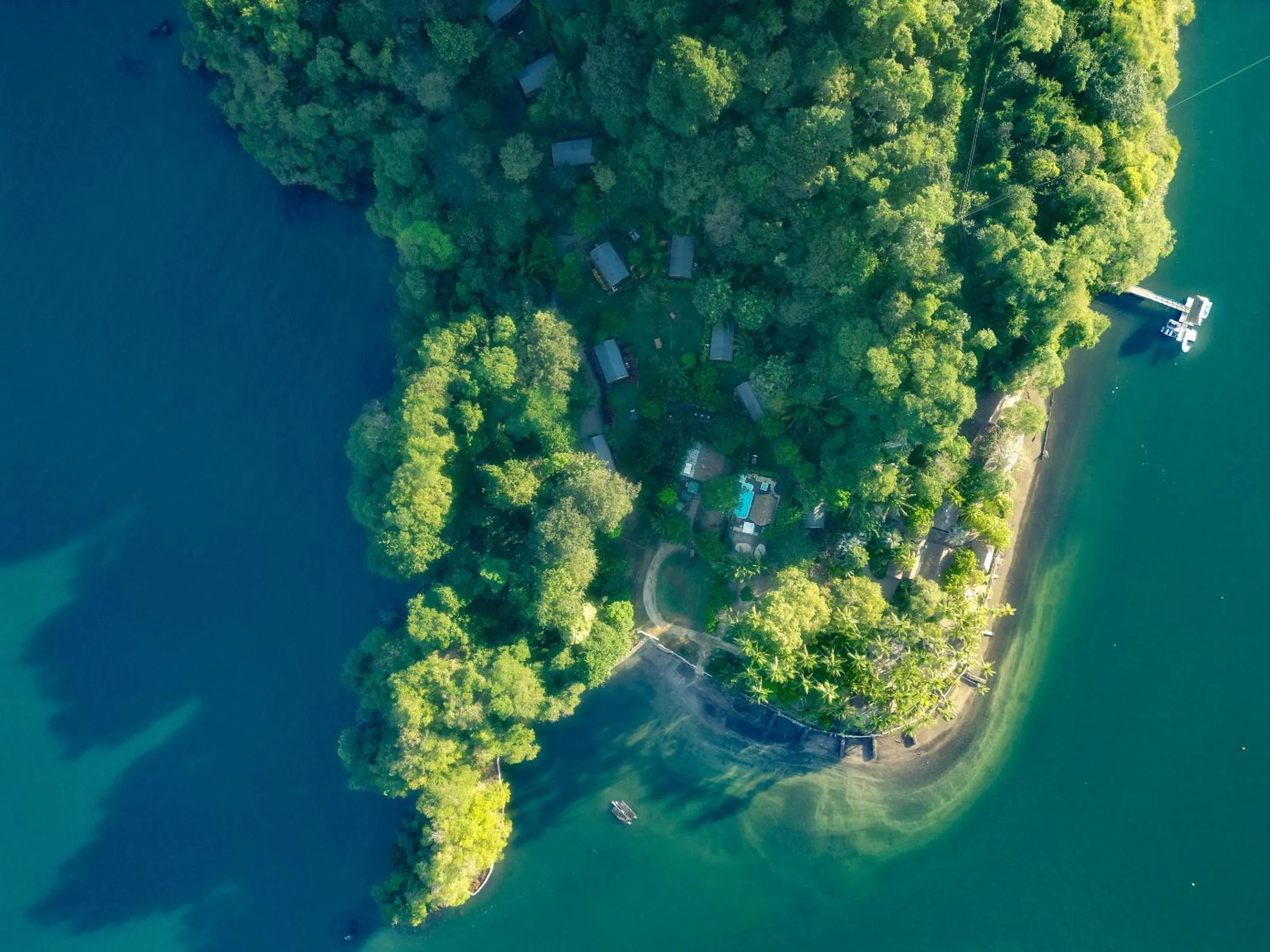 Bird's eye view in Isla Chiquita Glamping Hotel