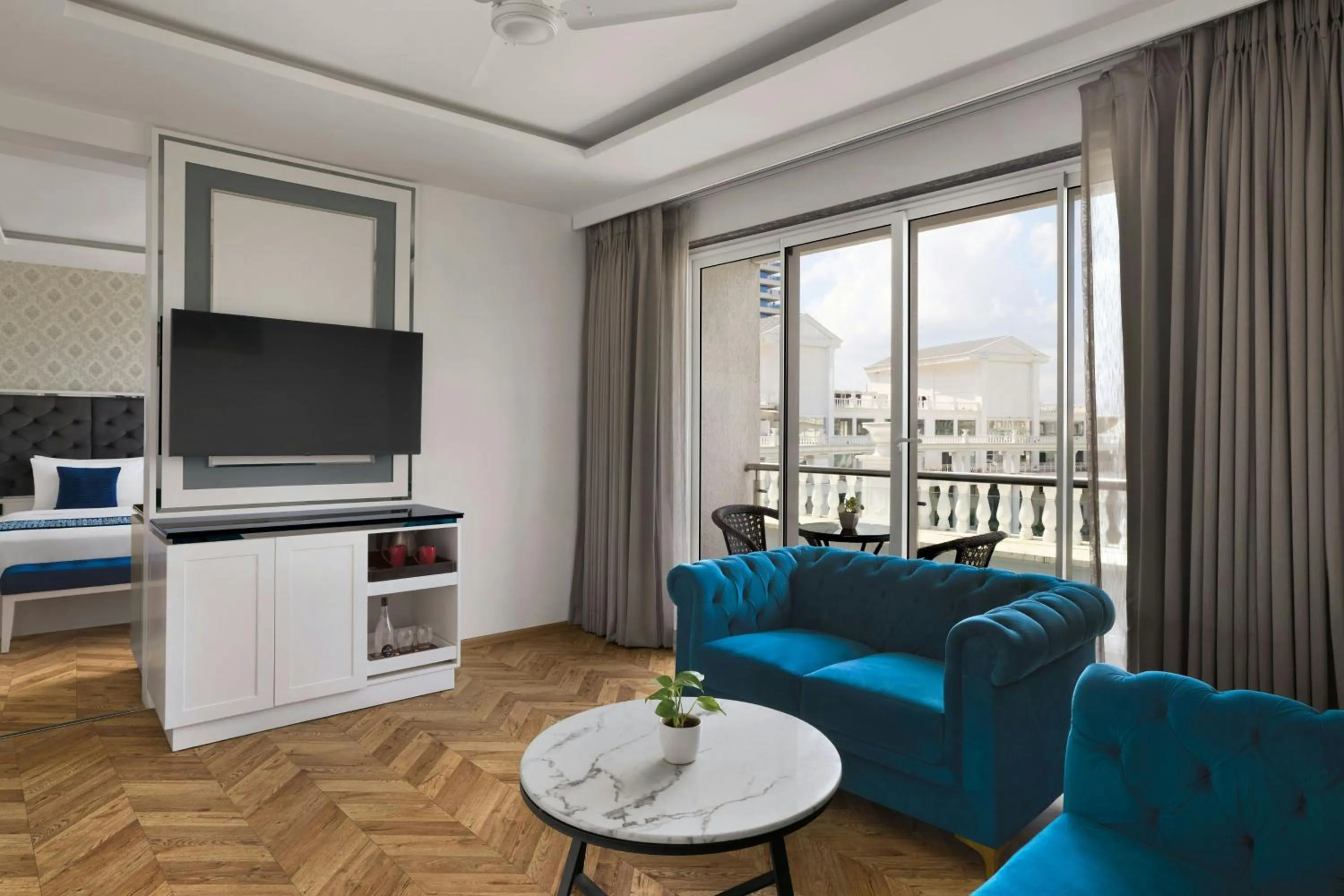 Living room in Amanora The Fern Pune, Series by Marriott