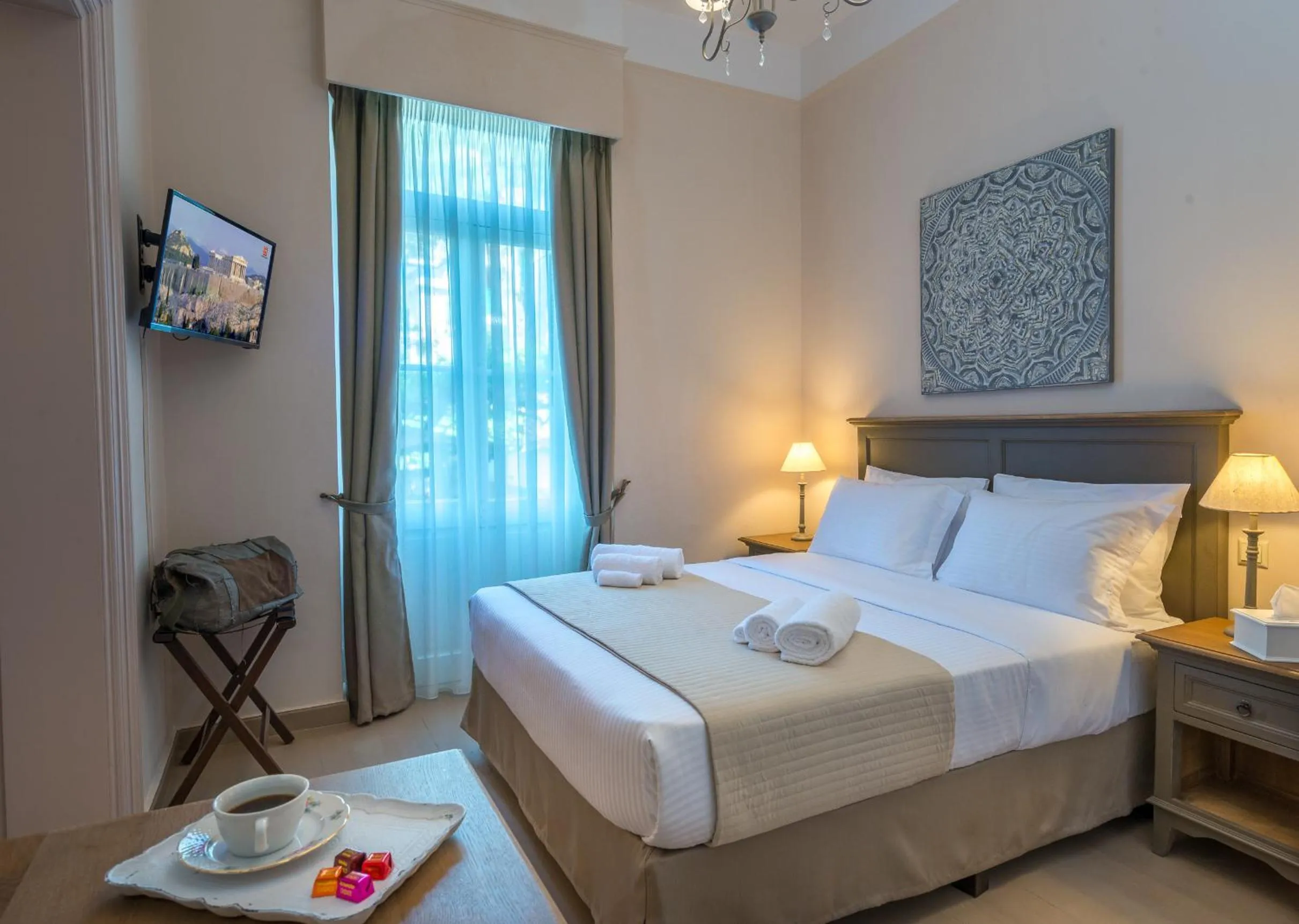 Bedroom, Bed in Palladian Home