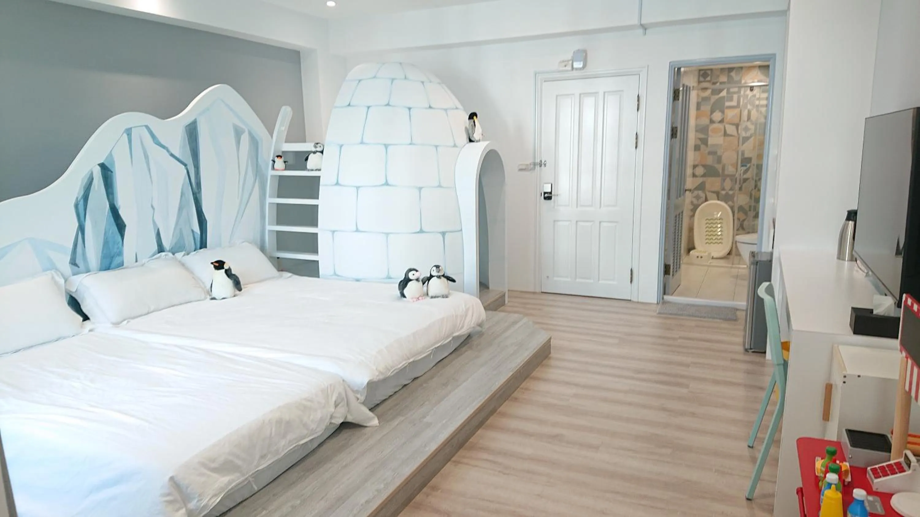 Bed in 胖蝸牛親子民宿