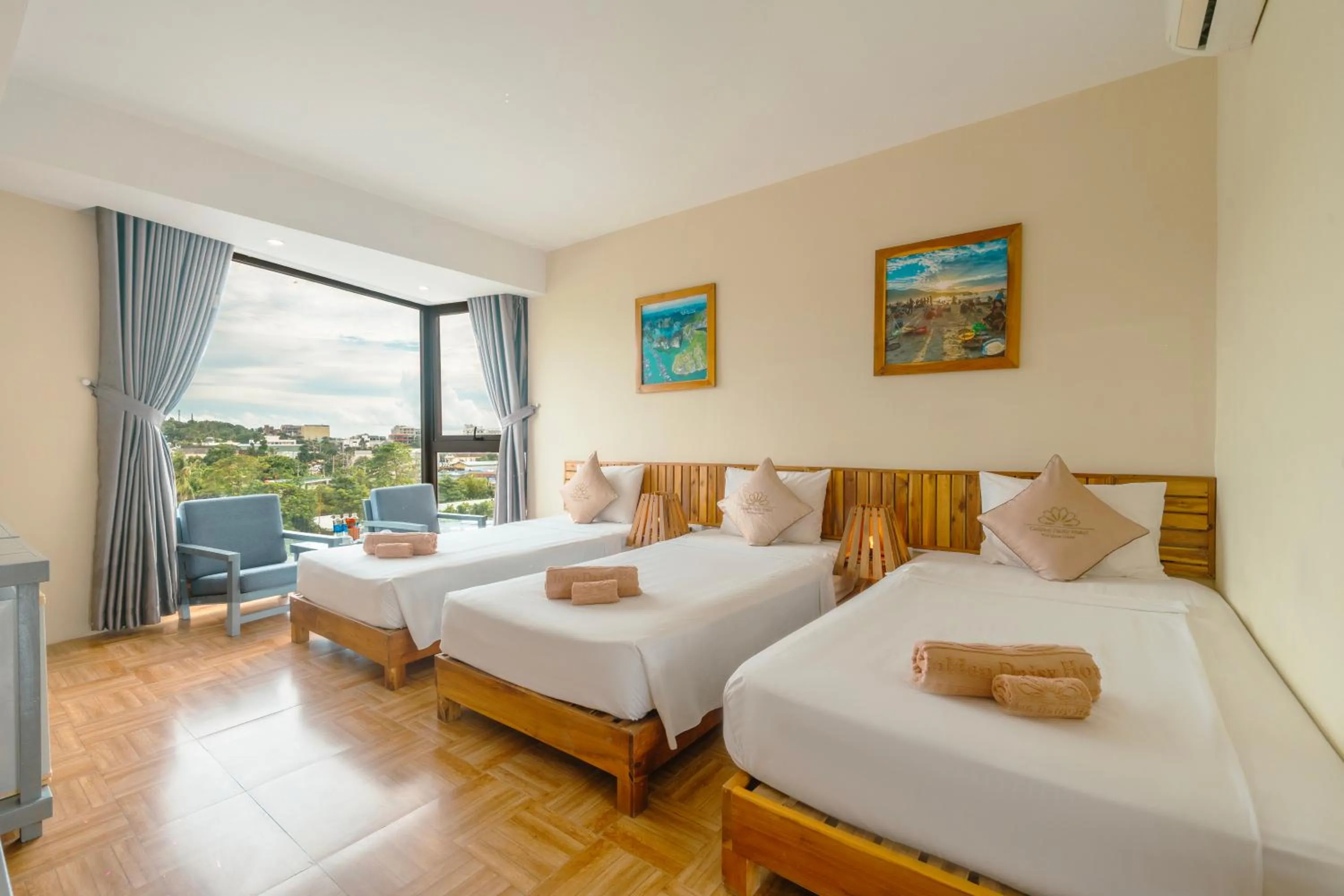 Bed in Golden Daisy Hotel Phu Quoc