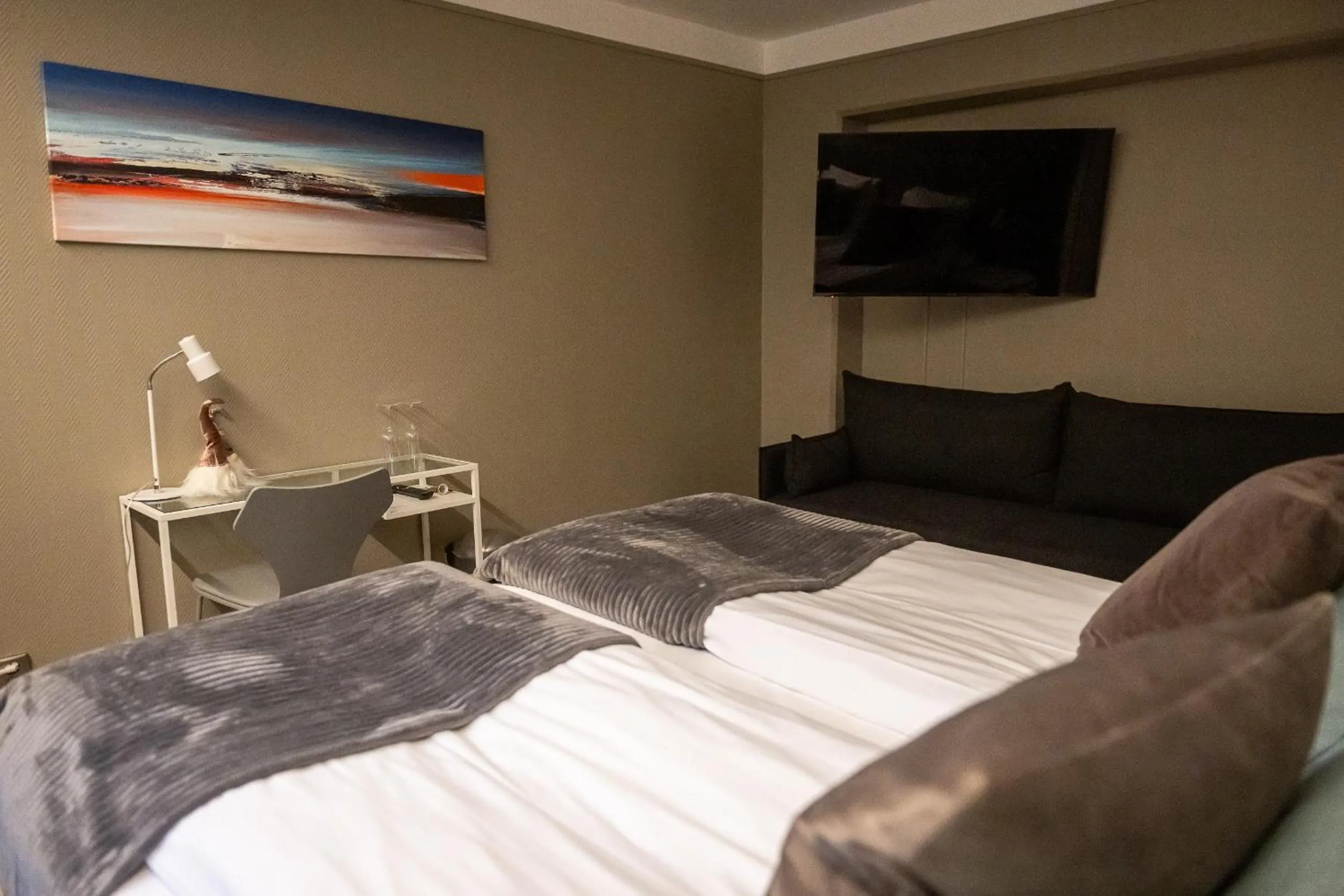 Bed in Hotel Stensson