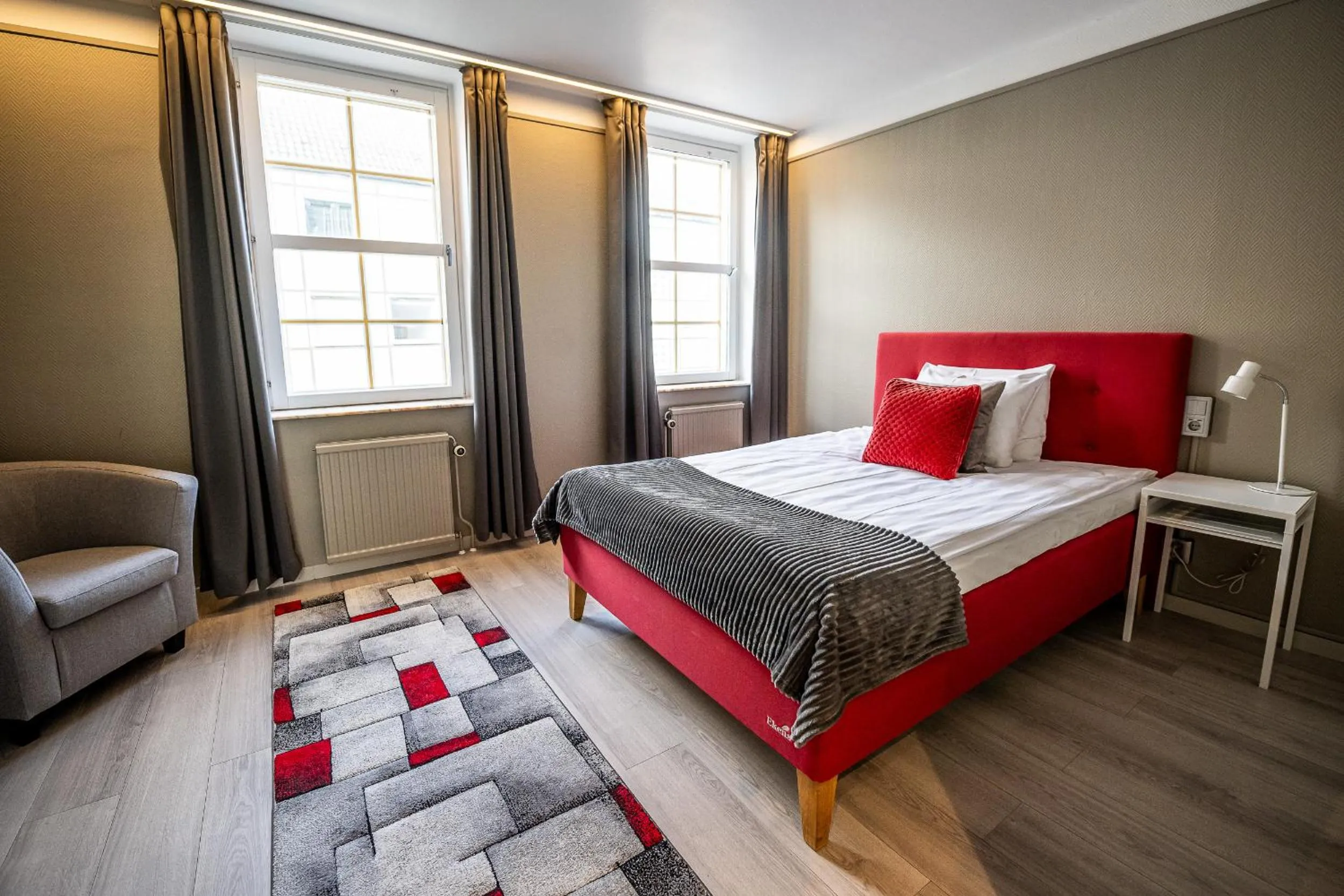 Bed in Hotel Stensson