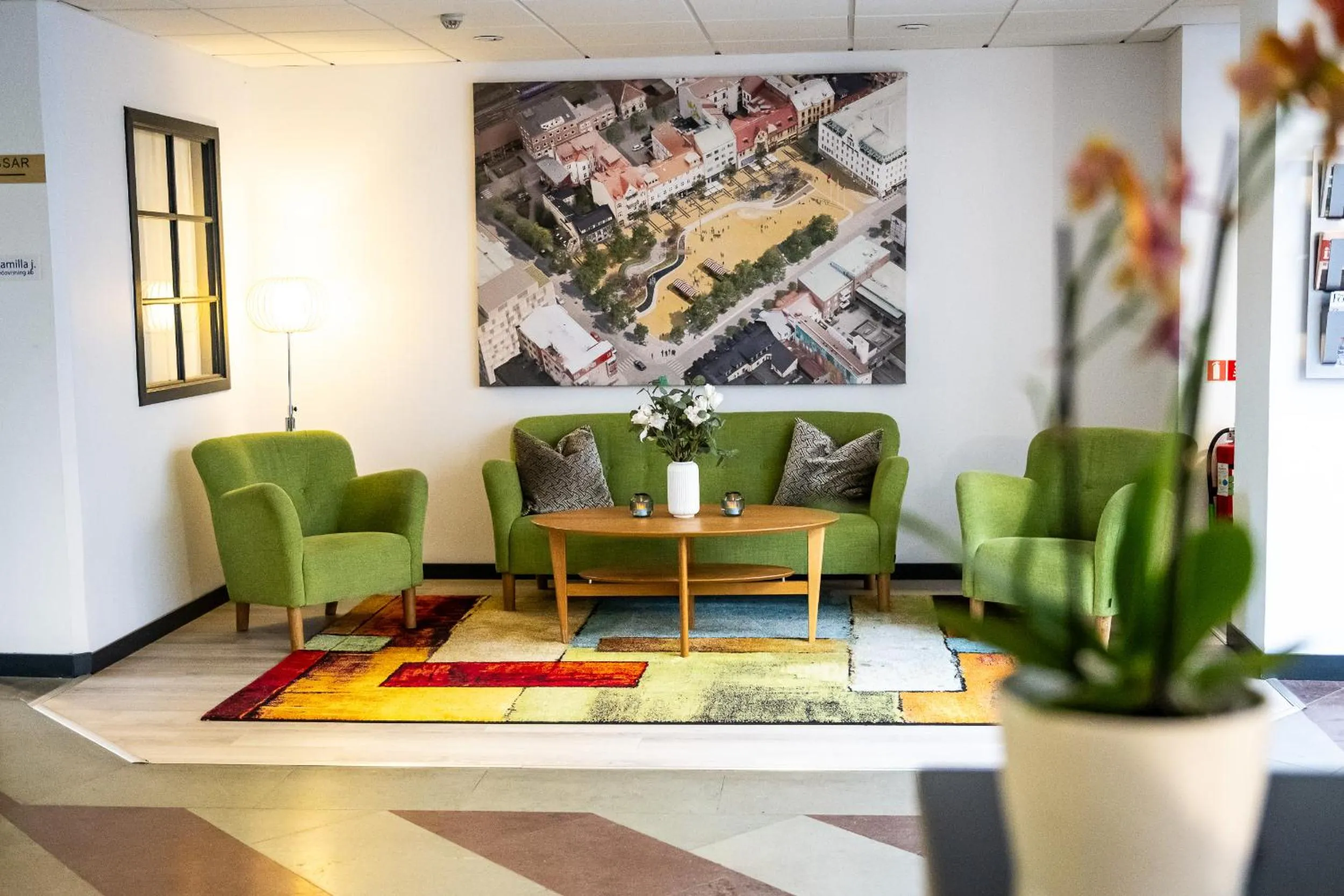 Lobby or reception in Hotel Stensson