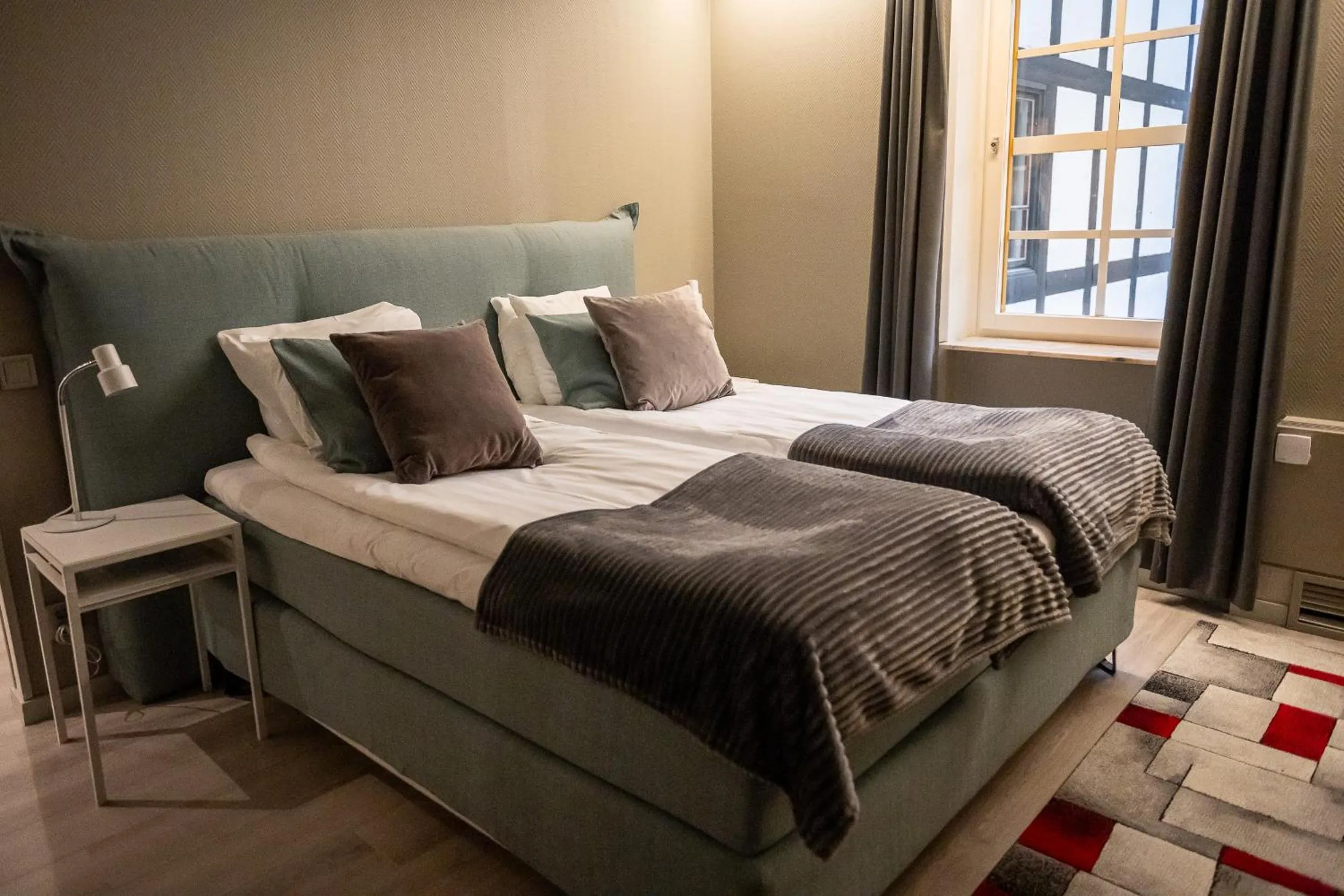 Bed in Hotel Stensson