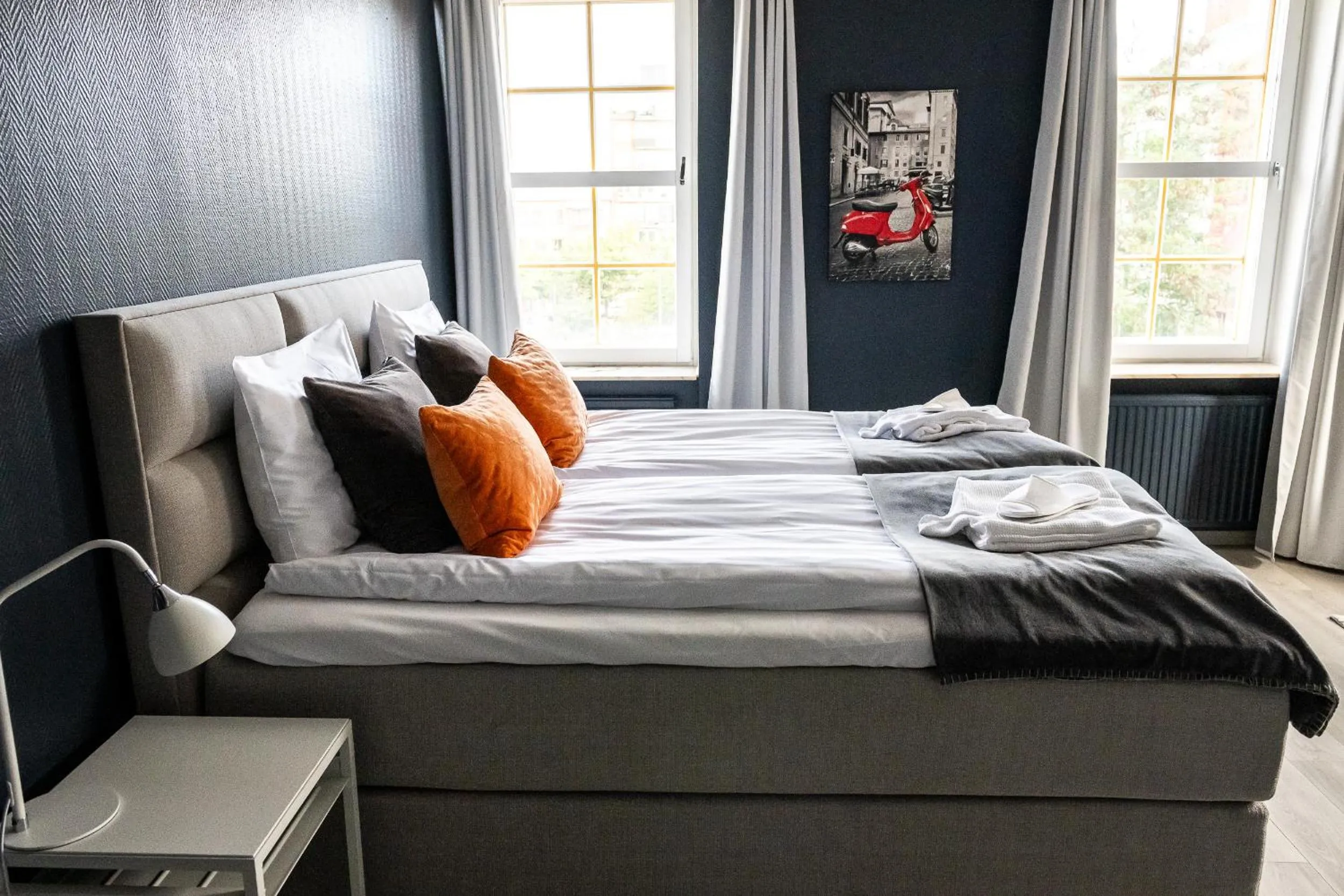 Bed in Hotel Stensson