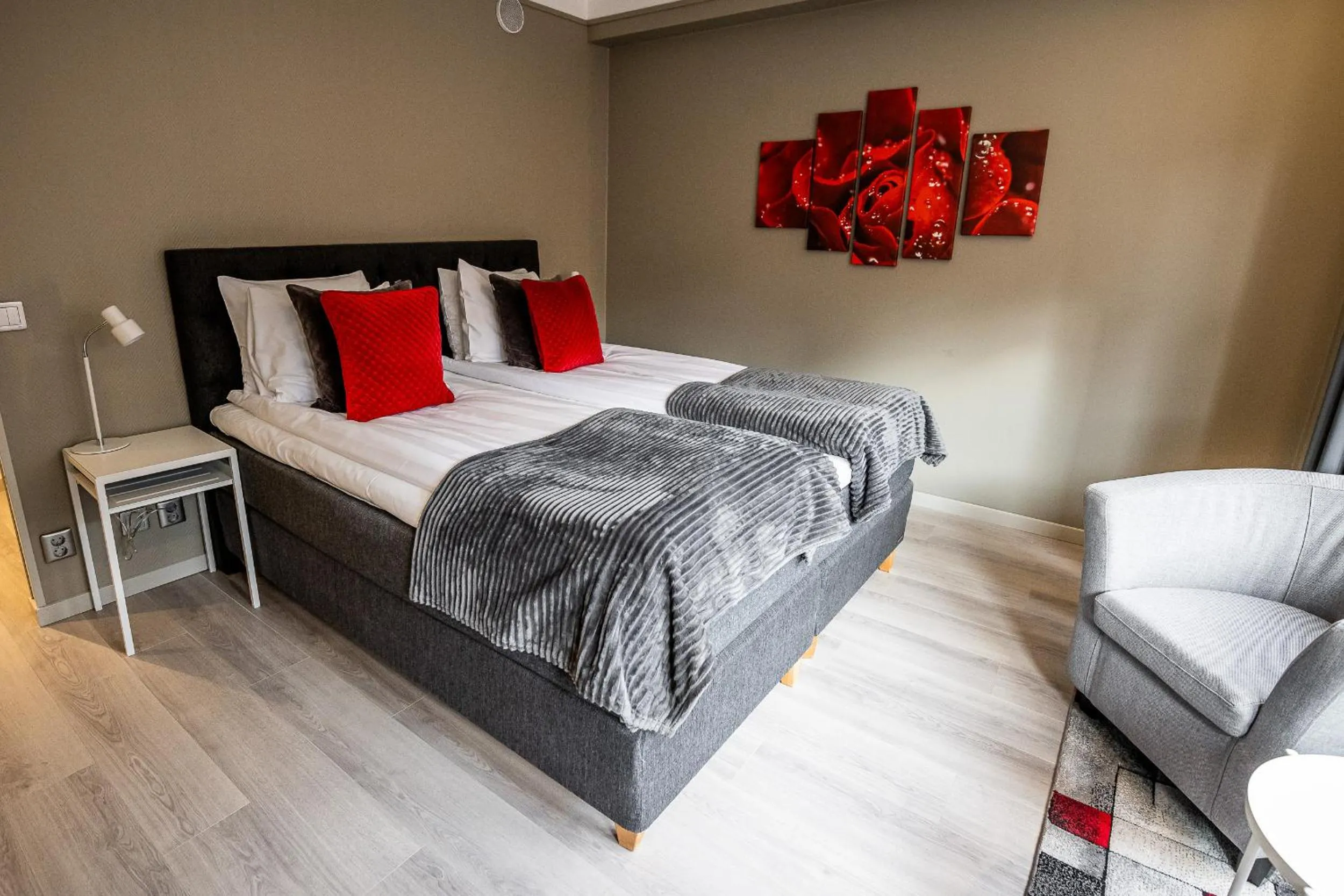 Bed in Hotel Stensson