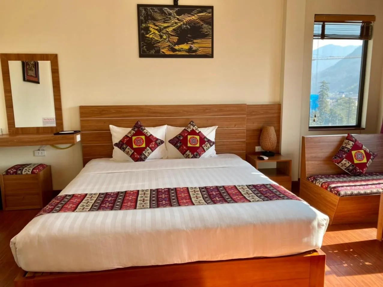 Bed in Sapa Garden Hotel