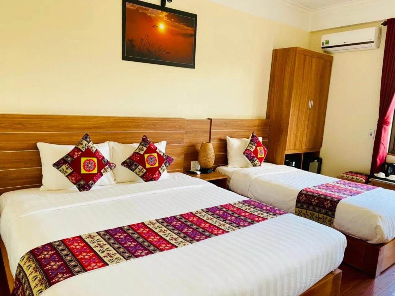 Bed in Sapa Garden Hotel