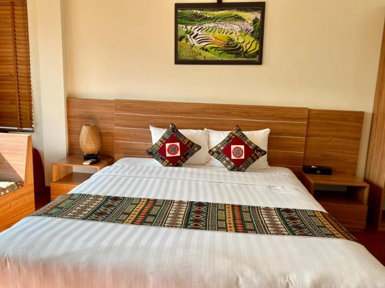 Bed in Sapa Garden Hotel