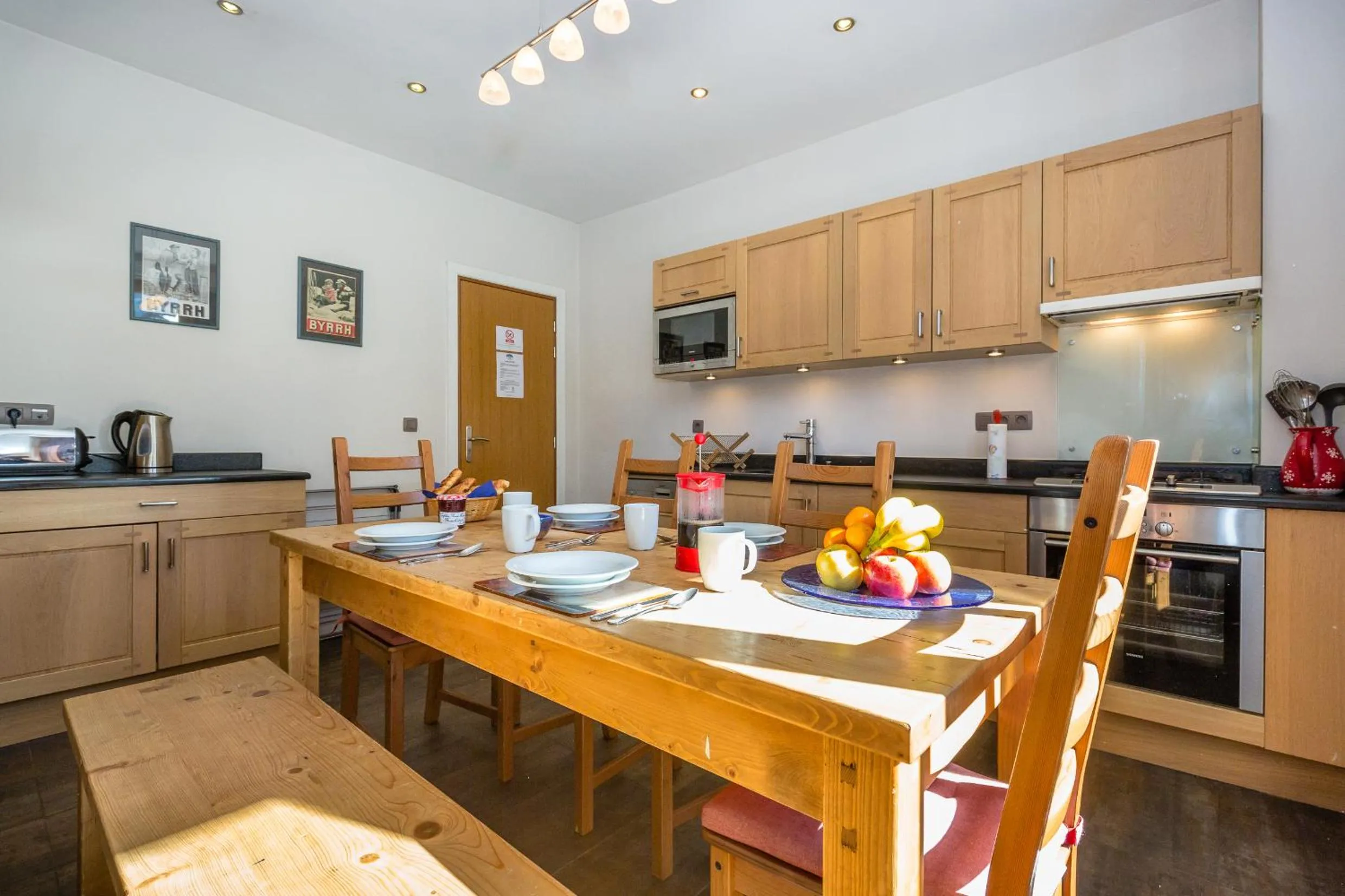 Kitchen or kitchenette in Lodge aux Praz