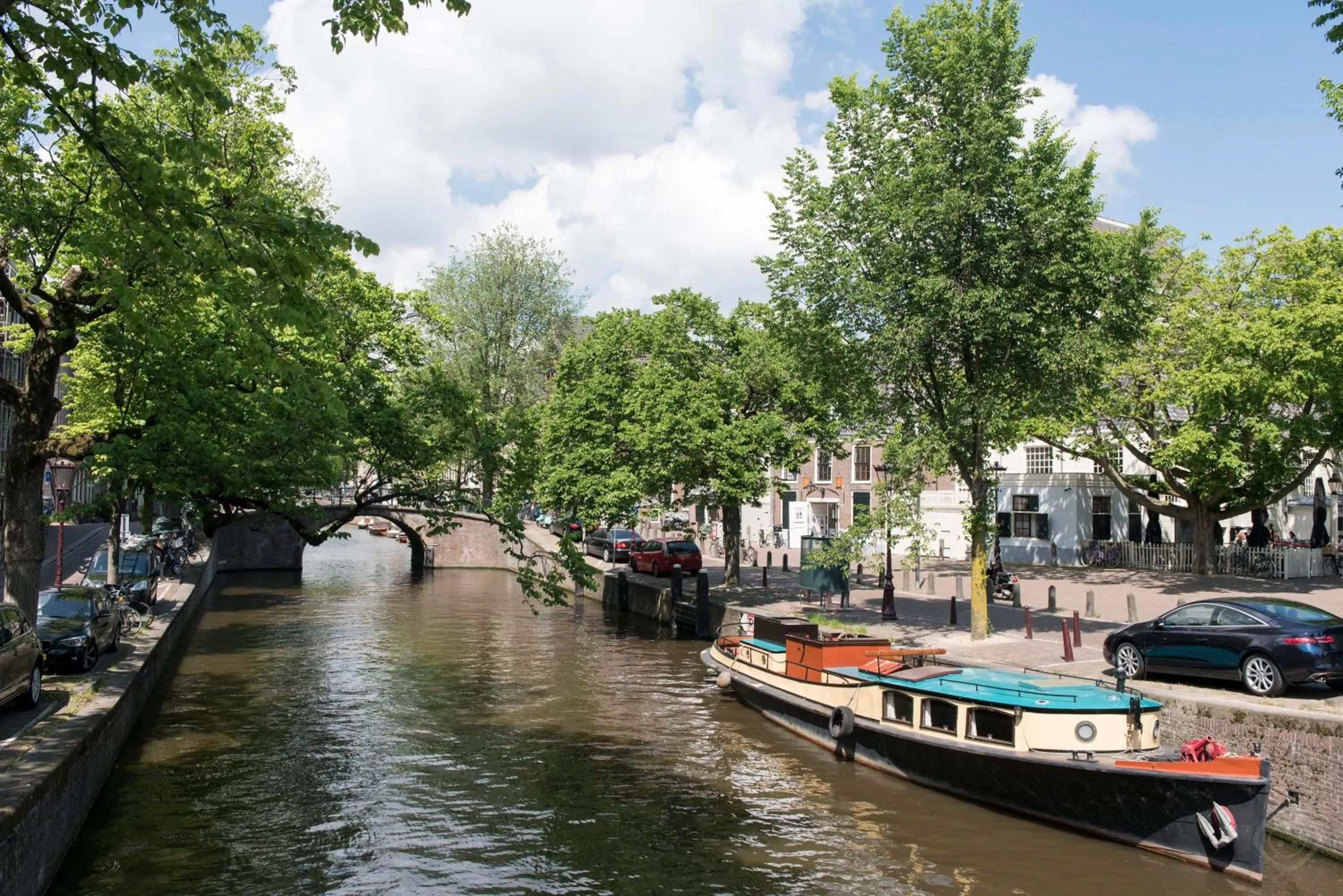 Natural landscape in JoyJoyJoy the Black Beauty ecolicious studio in a canal house with French balcony with view on the canals