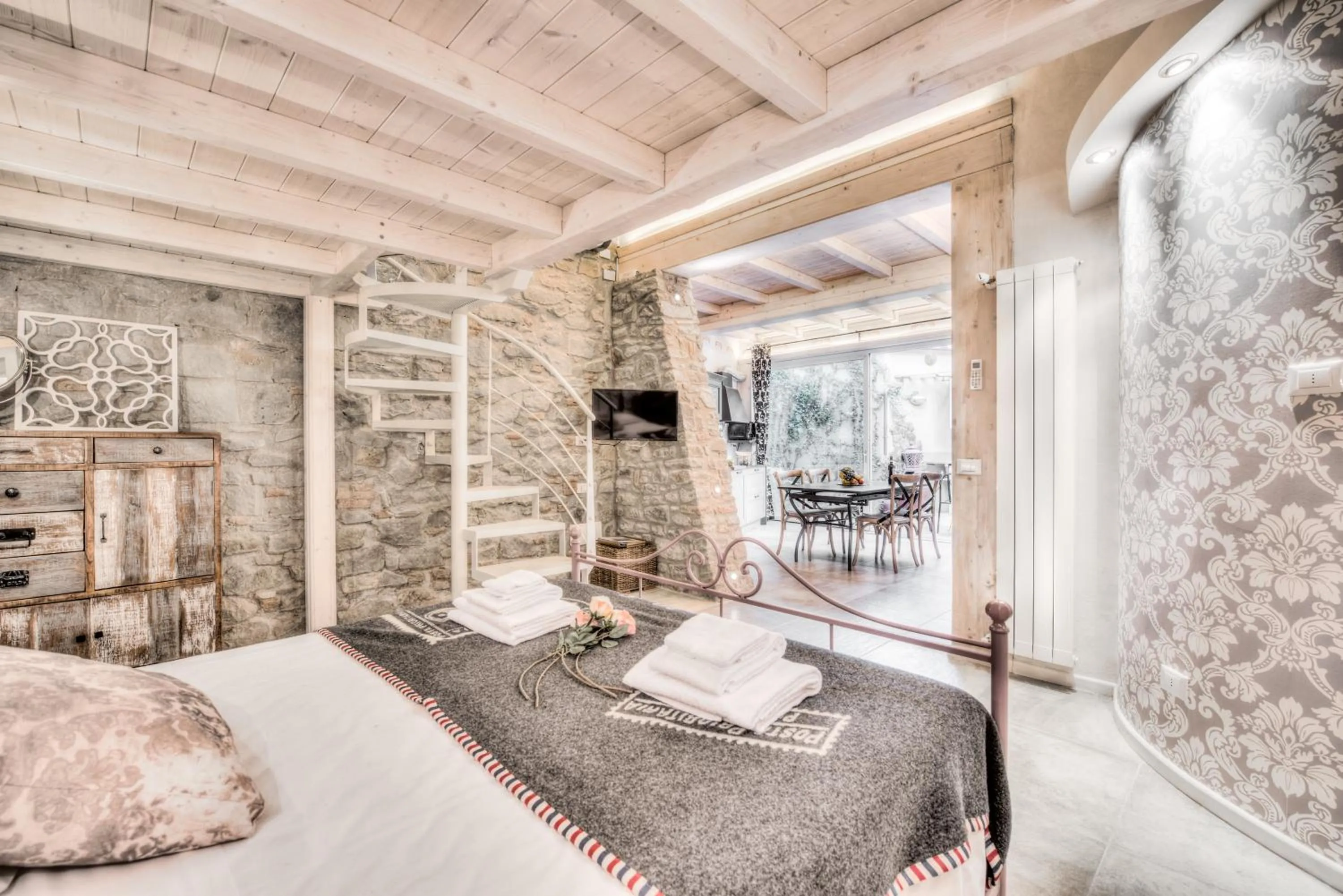 Bedroom, Bed in Giglio Apartments by Mmega