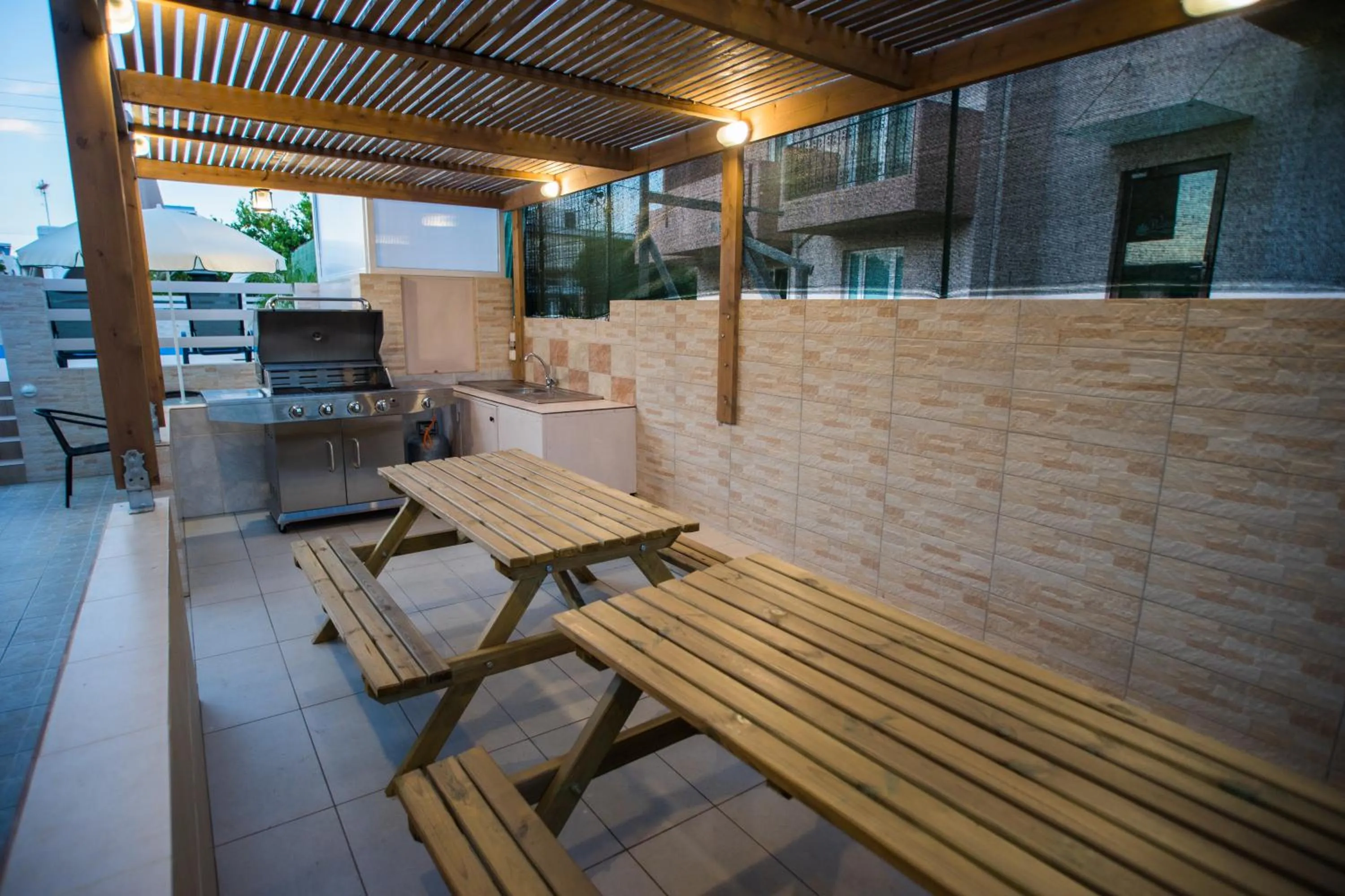BBQ facilities in Naiades Luxury Apartments