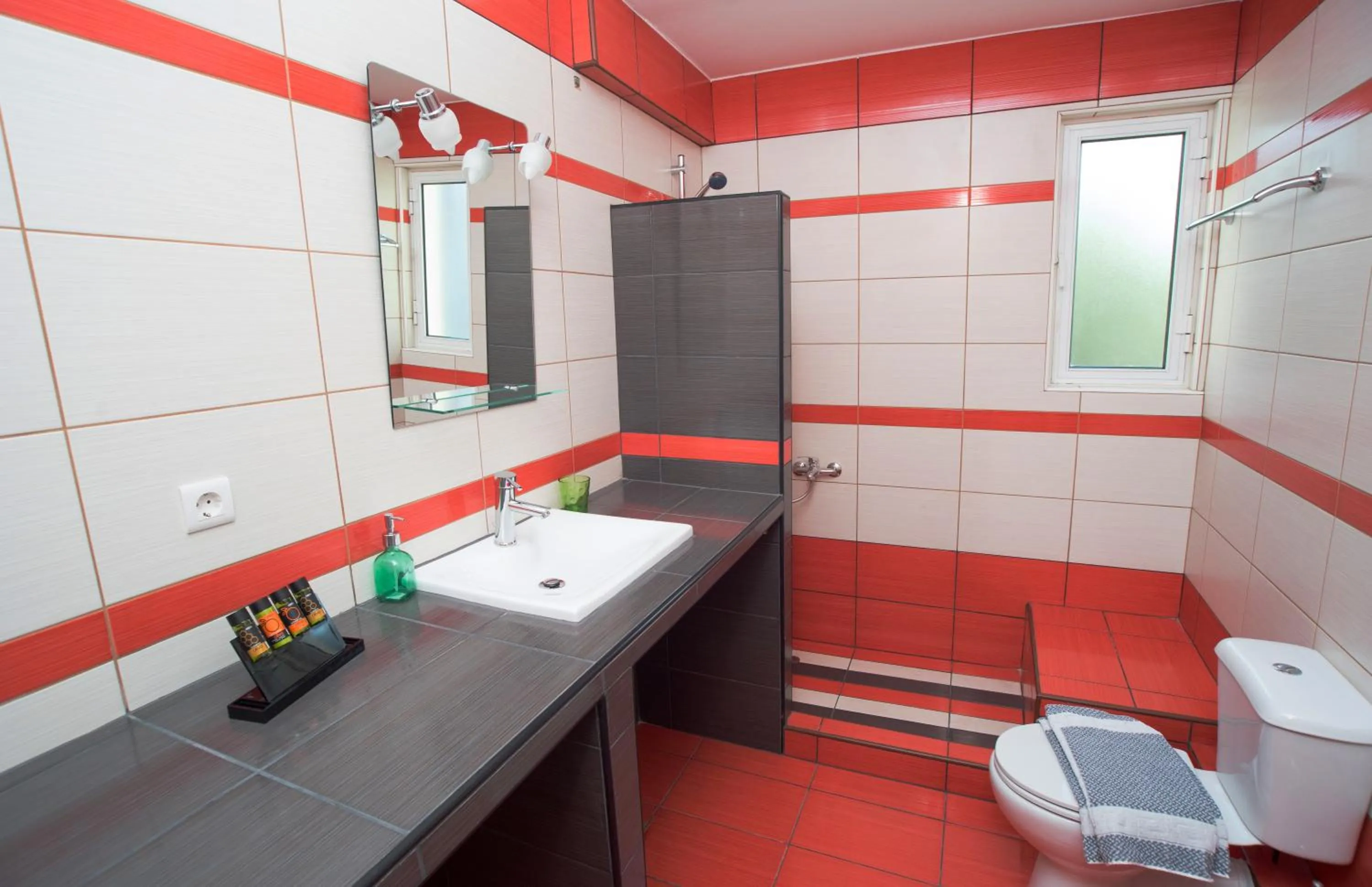 Shower in Naiades Luxury Apartments