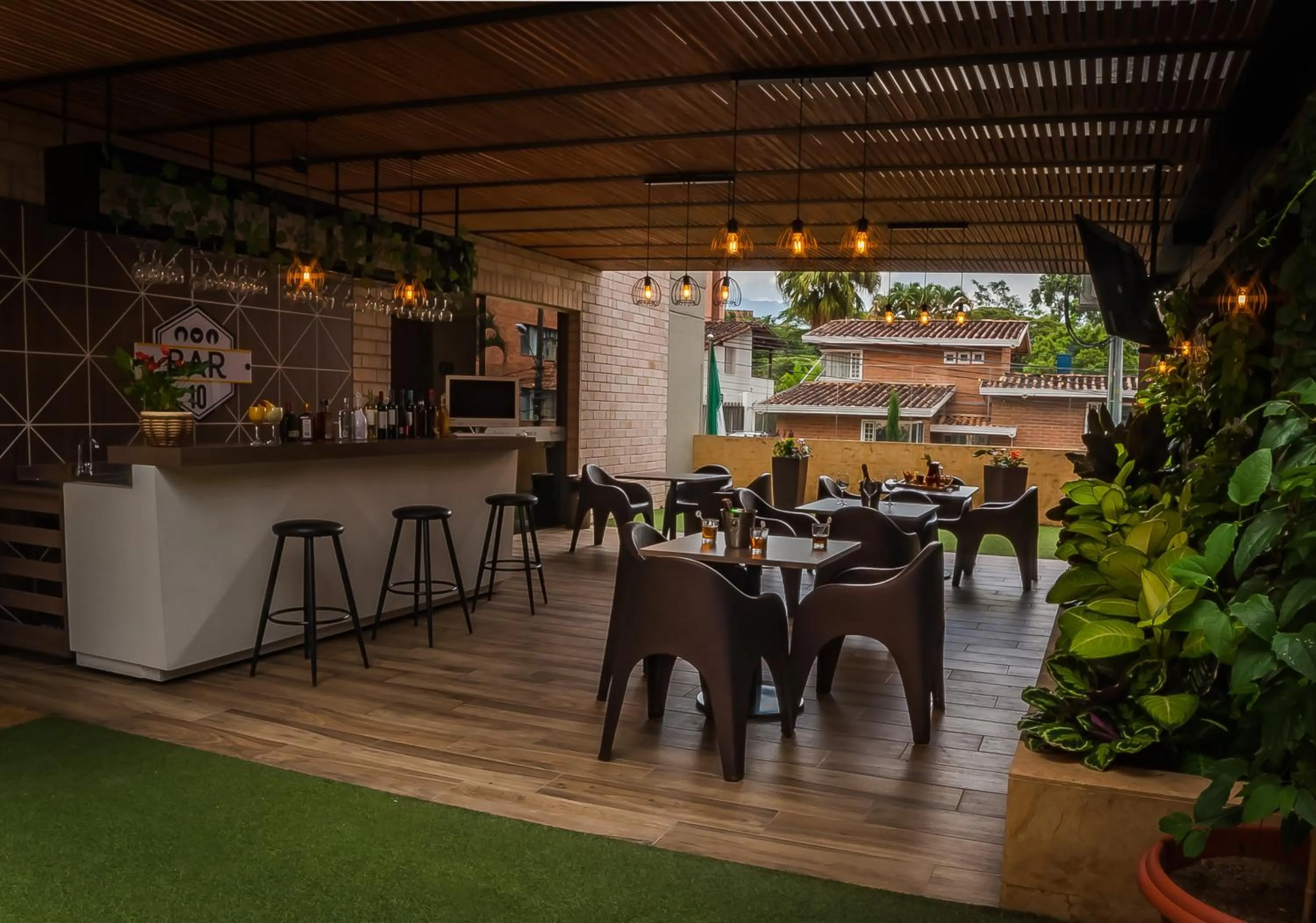 Patio in Hotel Lomas 10 Medellin