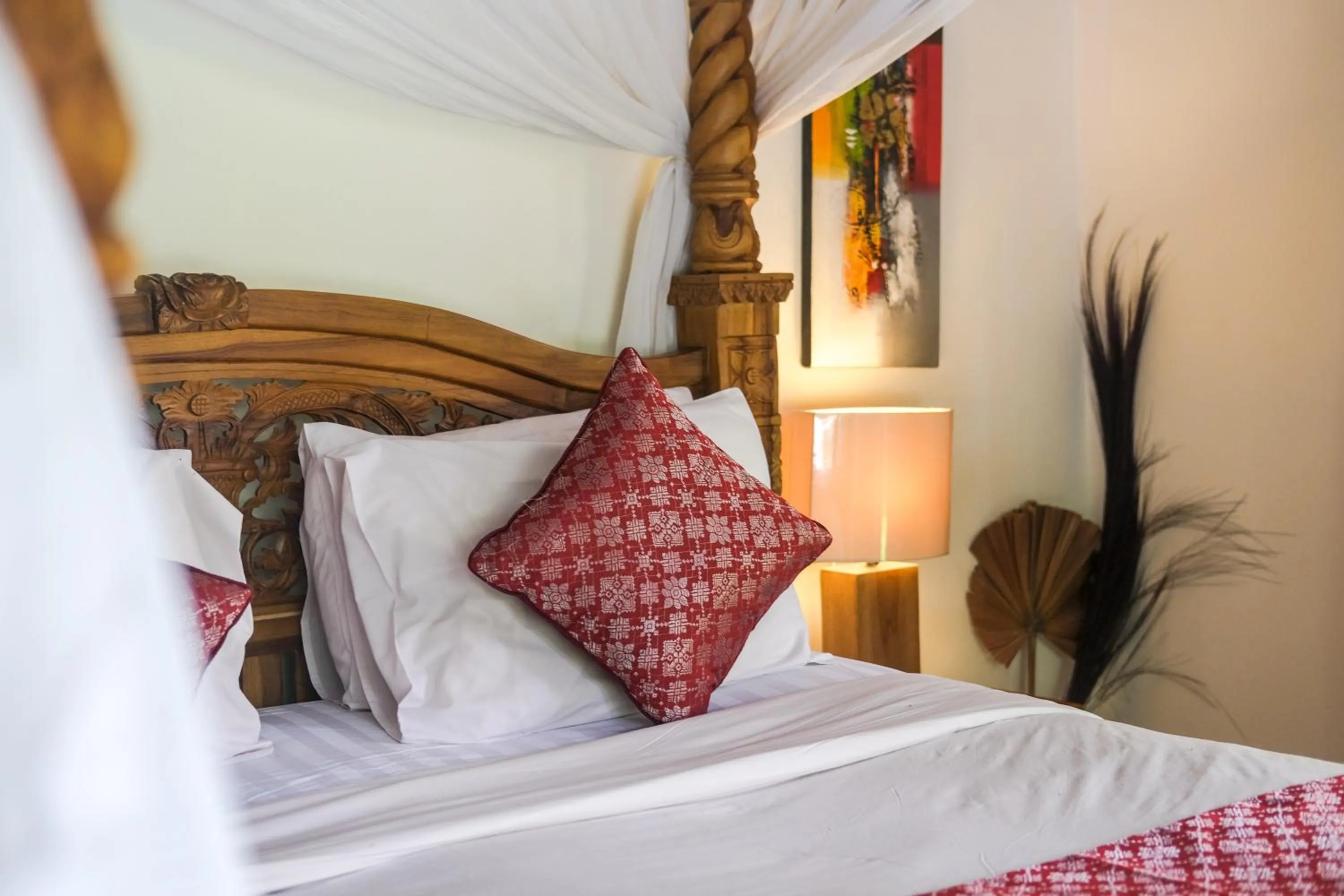 Bed in Villa Tirtha Amertha Ubud