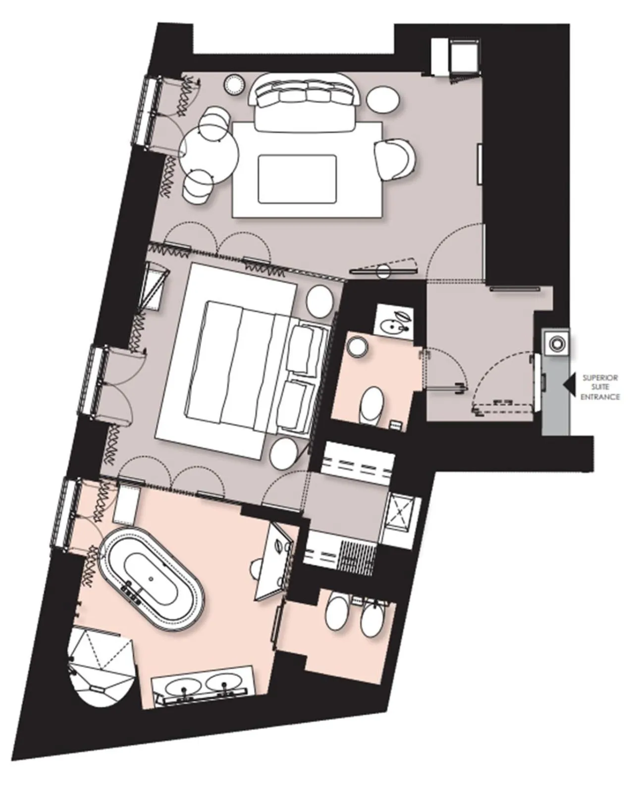 Floor plan in Bvlgari Hotel Milano