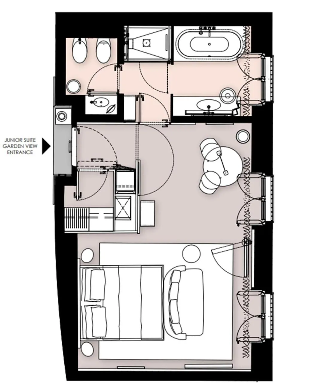 Floor plan in Bvlgari Hotel Milano