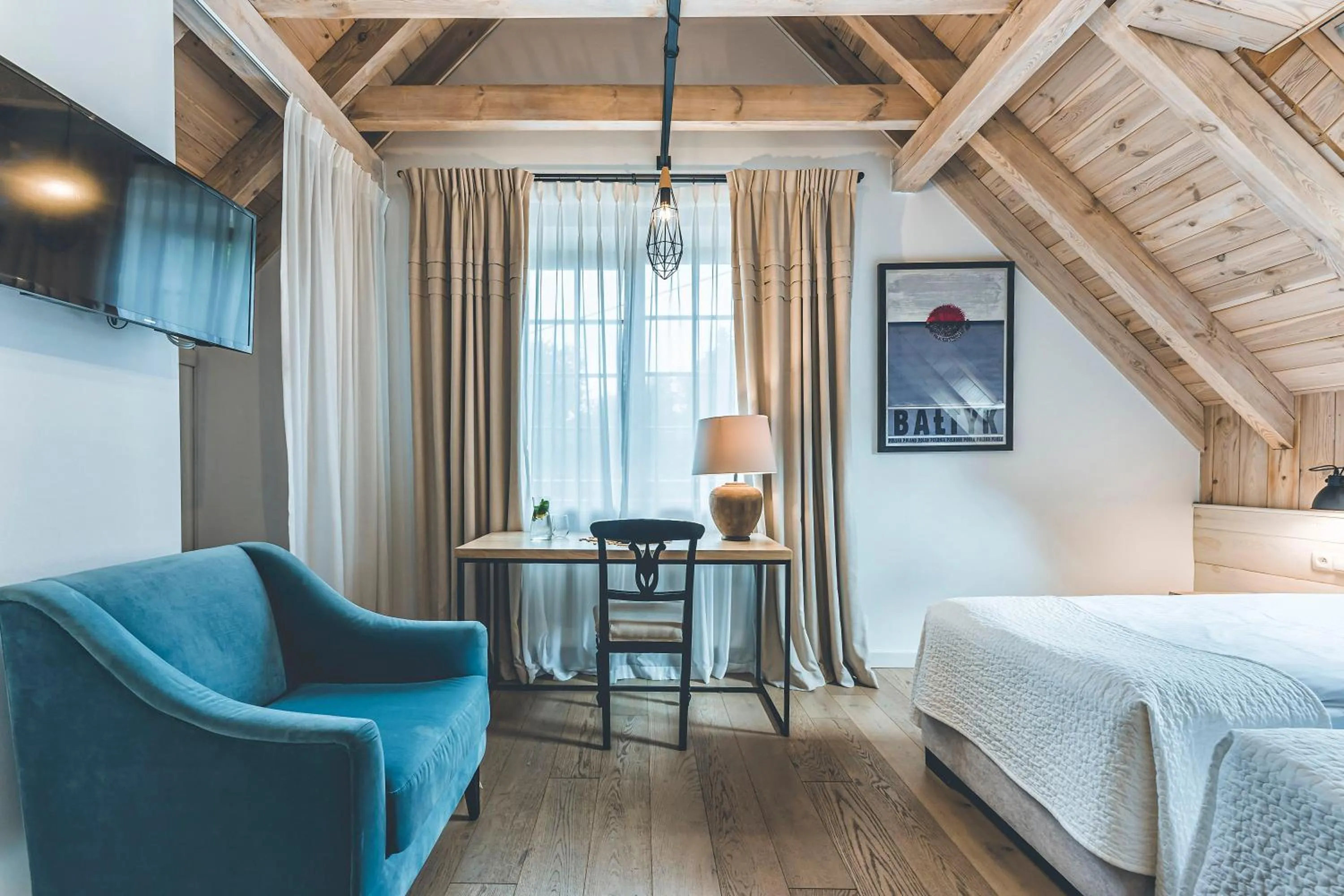 TV and multimedia, Bed in Łubinowe Wzgórze Dom II