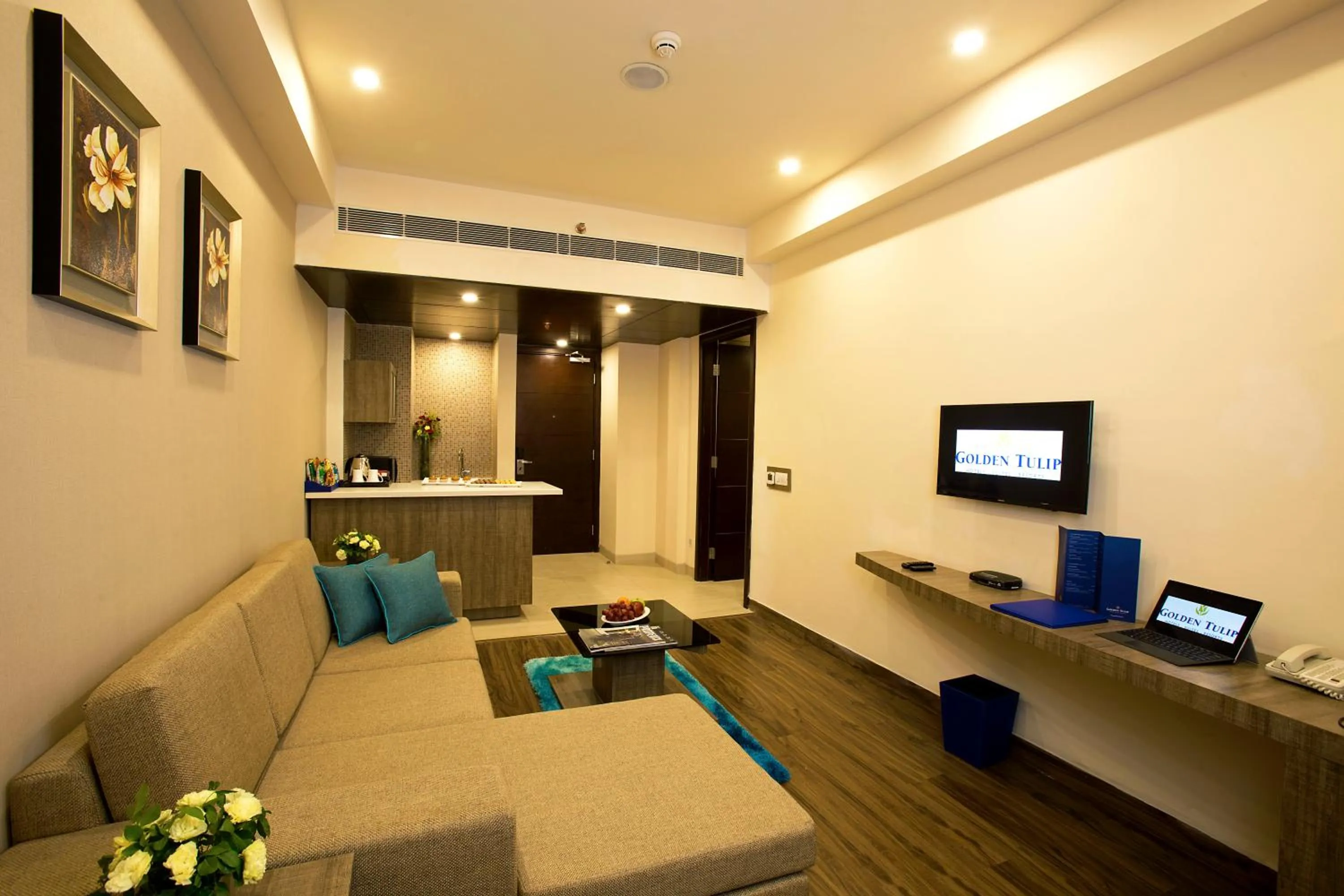 Living room in Golden Suites Gurgaon Inde Hotels