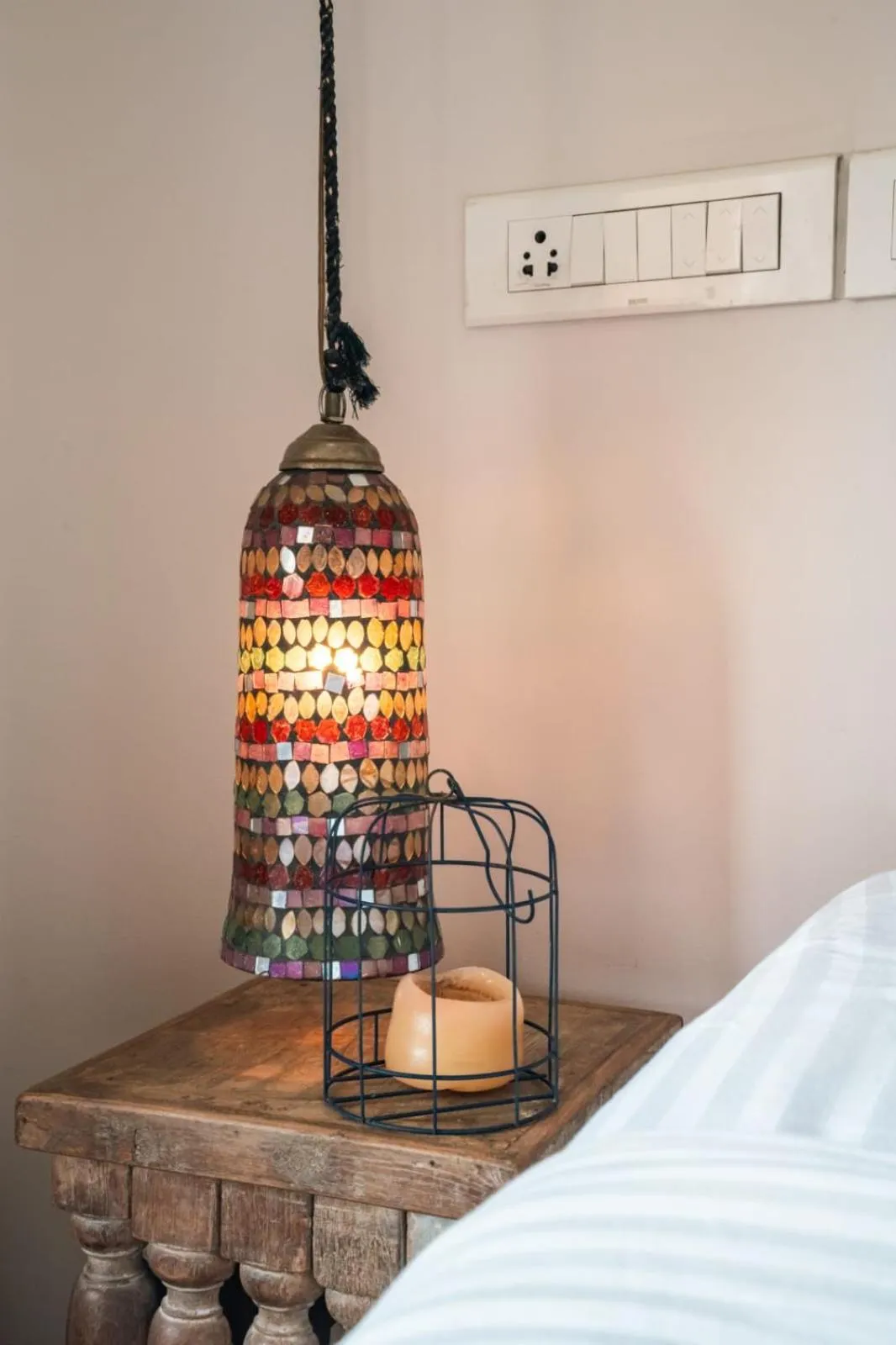 Decorative detail, Bed in The Secret House - Adults Only Jaisalmer India