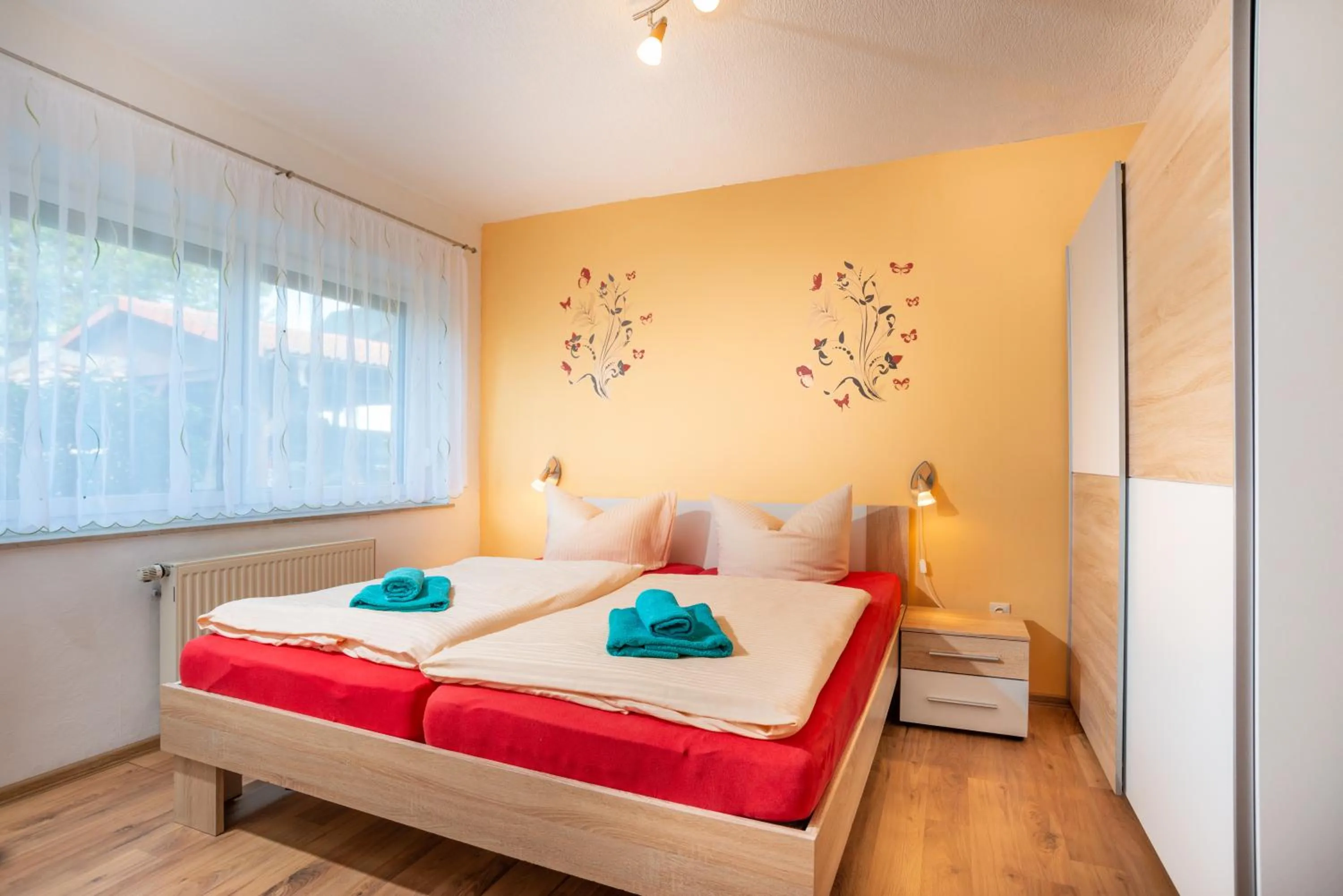 Bed in Pension Am Weinberg Sächsische Schweiz