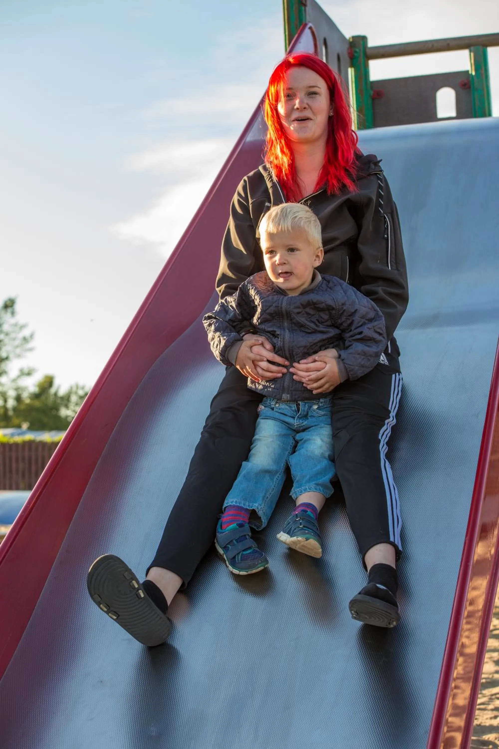 Children play ground in Vorbasse camping