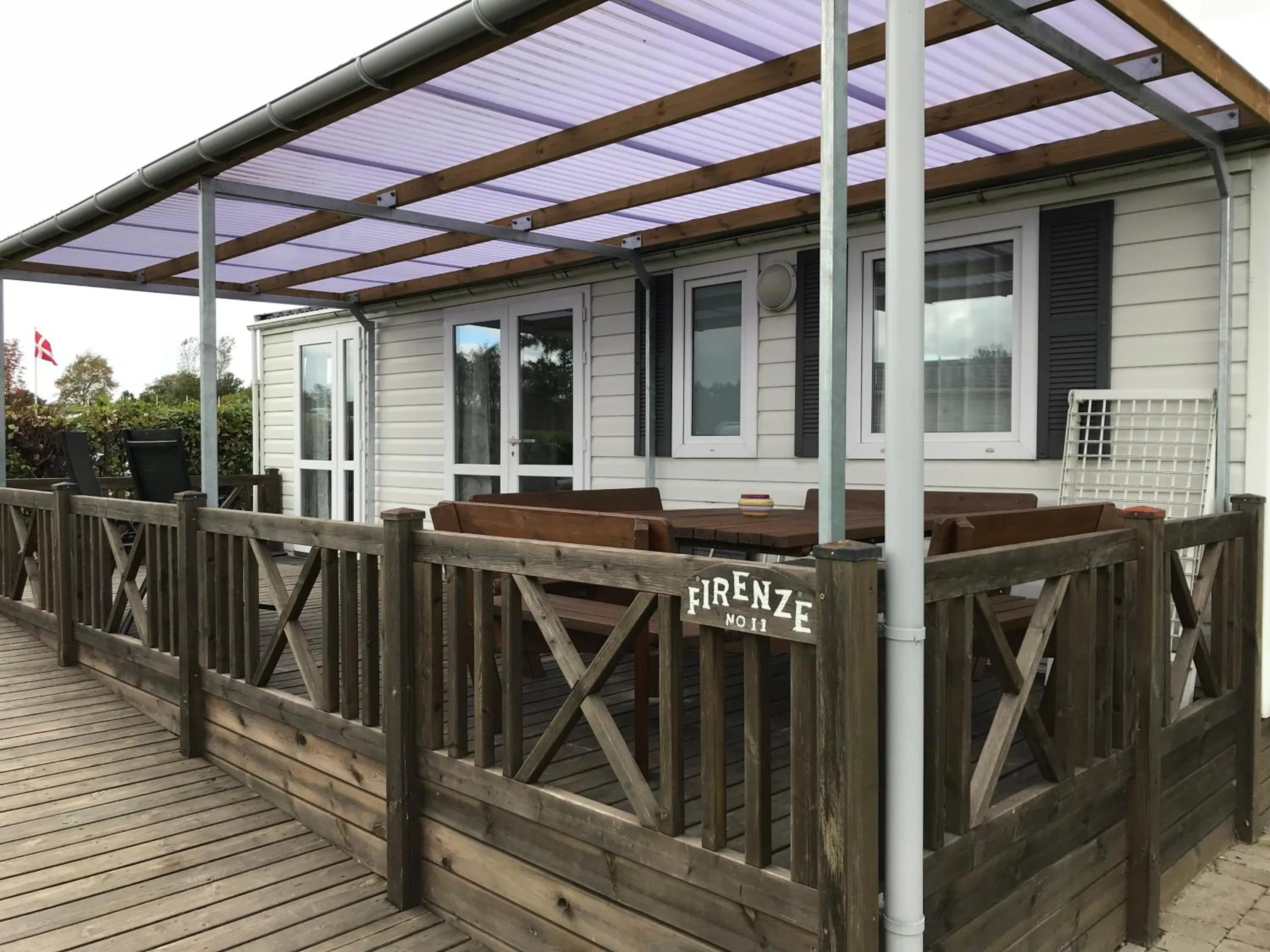 Balcony/Terrace in Vorbasse camping