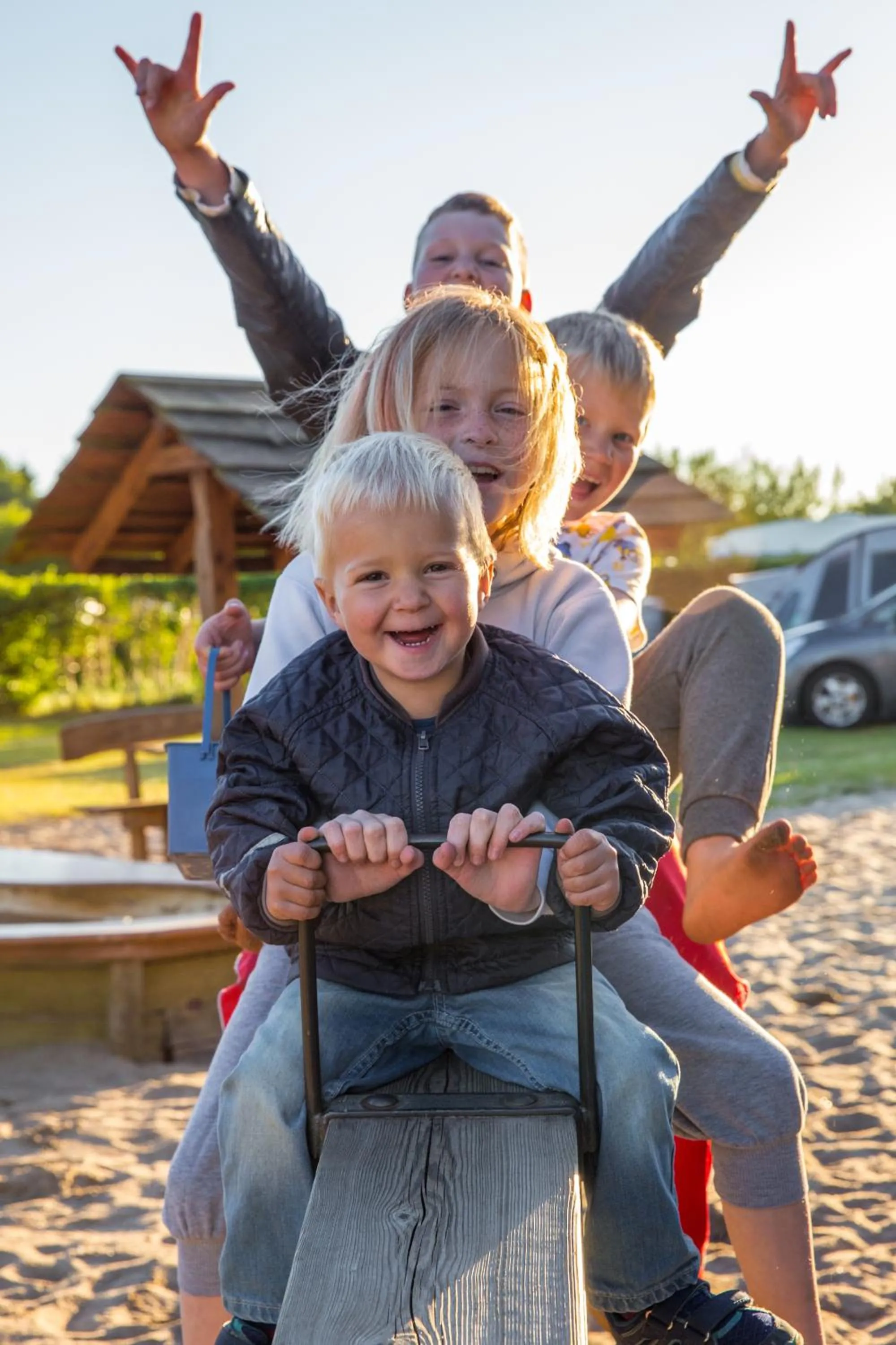 Children play ground in Vorbasse camping