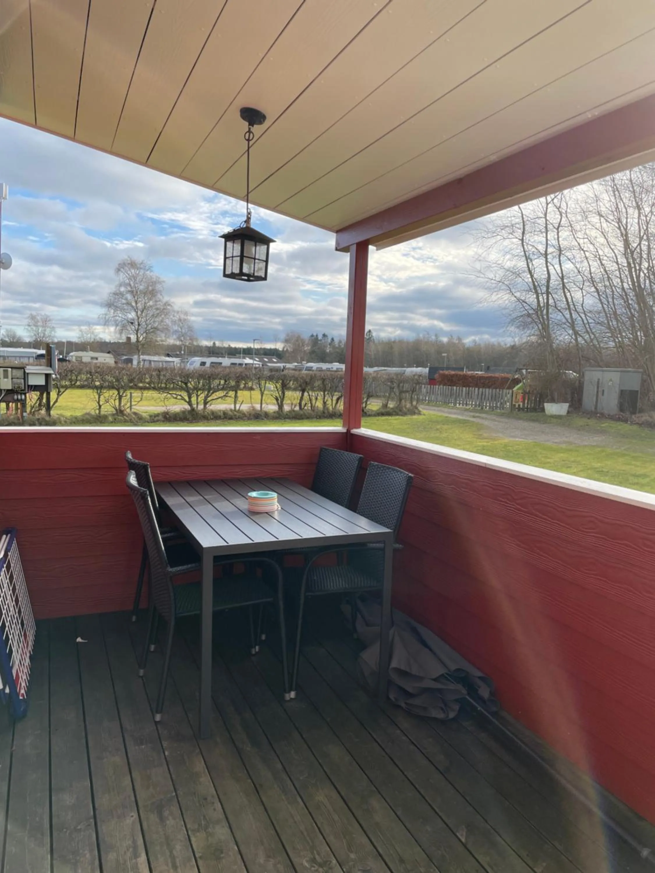 Balcony/Terrace in Vorbasse camping