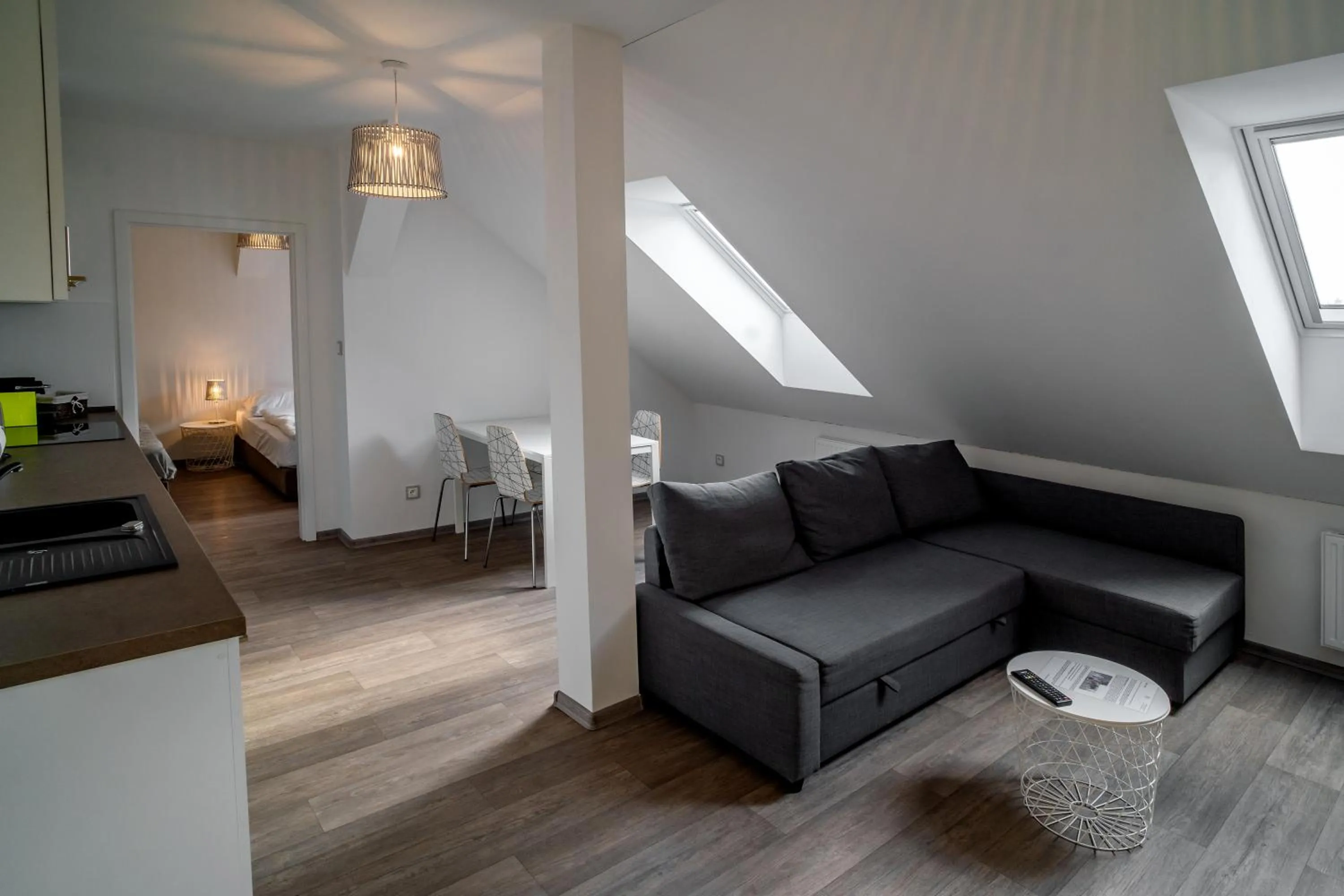 Kitchen or kitchenette in Apartmany Pisek