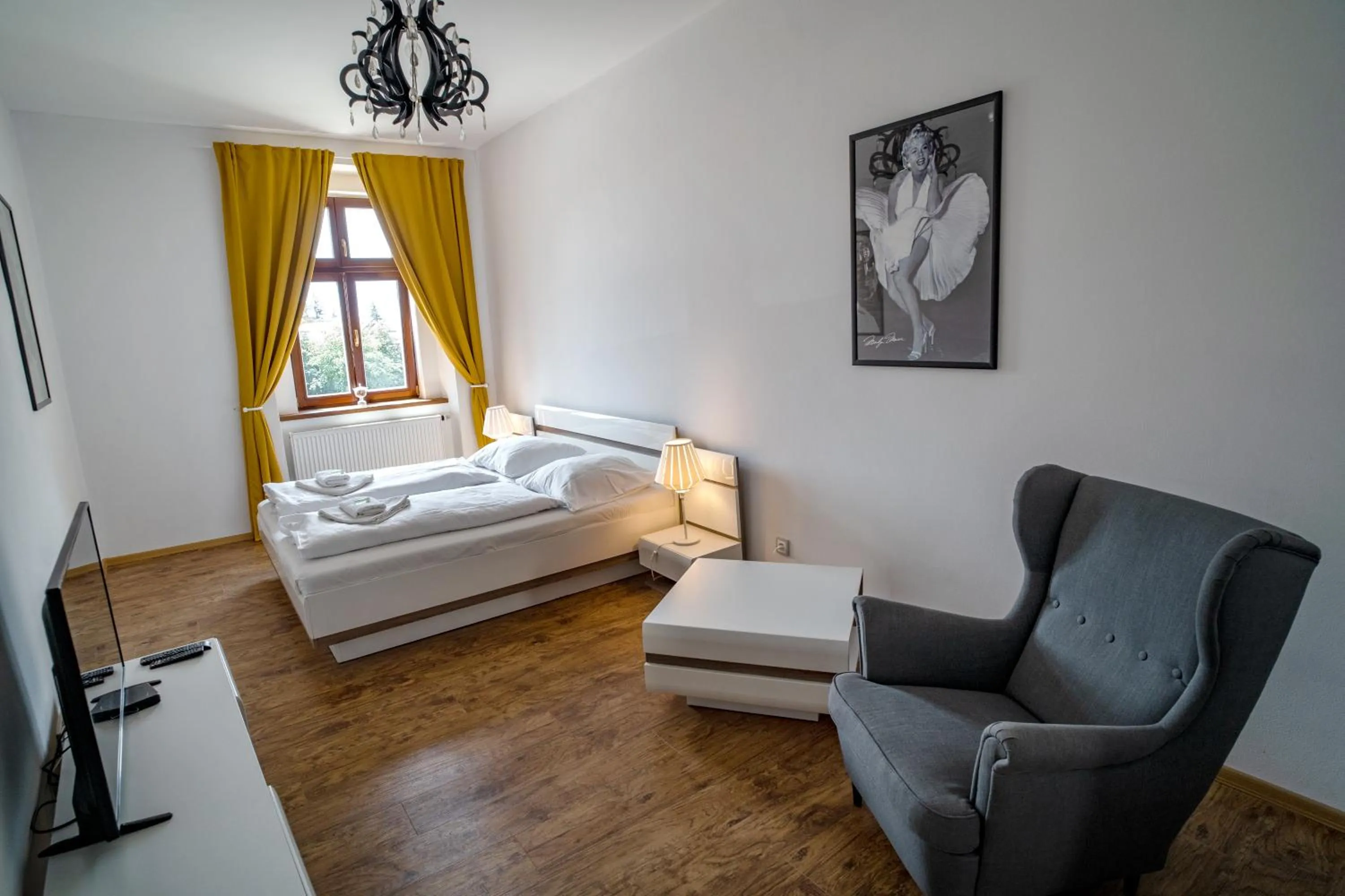 Bedroom, Bed in Apartmany Pisek