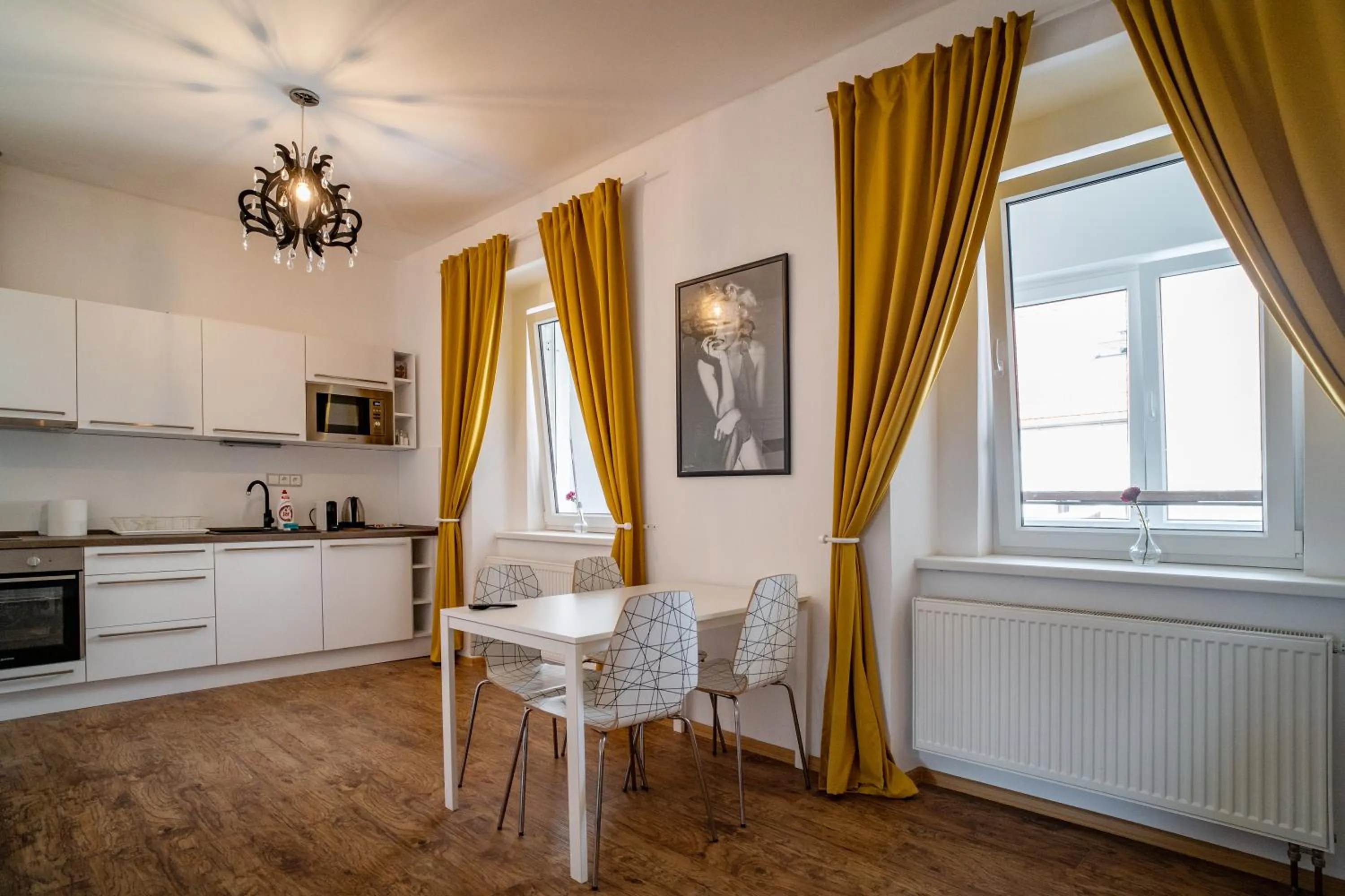 Kitchen or kitchenette in Apartmany Pisek
