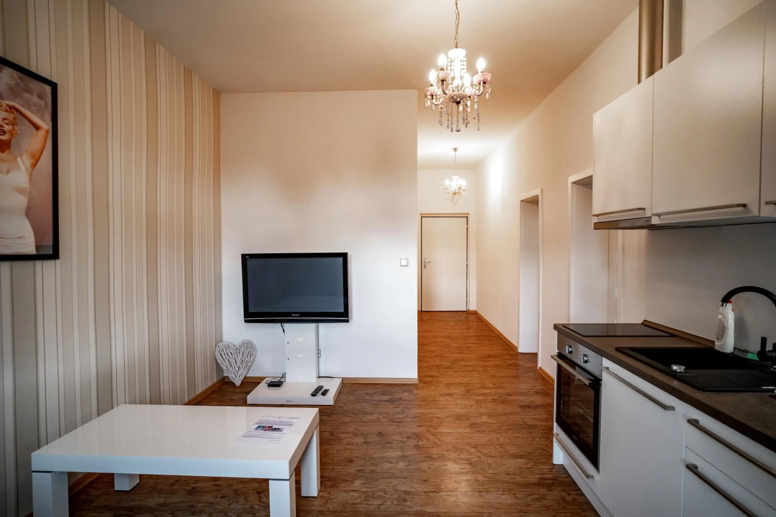 Kitchen or kitchenette in Apartmany Pisek