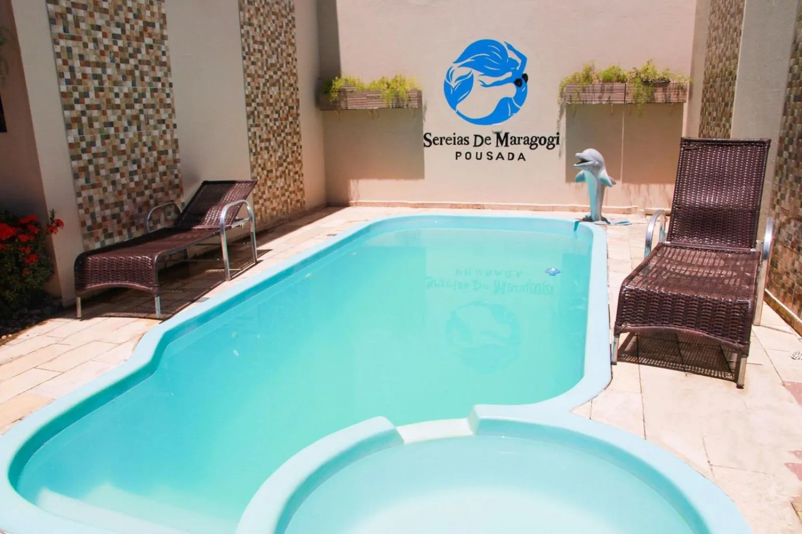 Swimming pool in Pousada Sereias de Maragogi