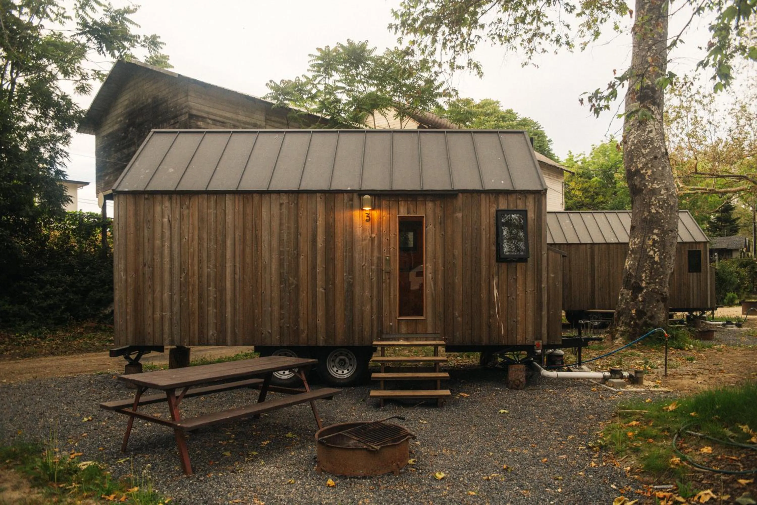 Patio in Johnson's Beach Cabins and Campground