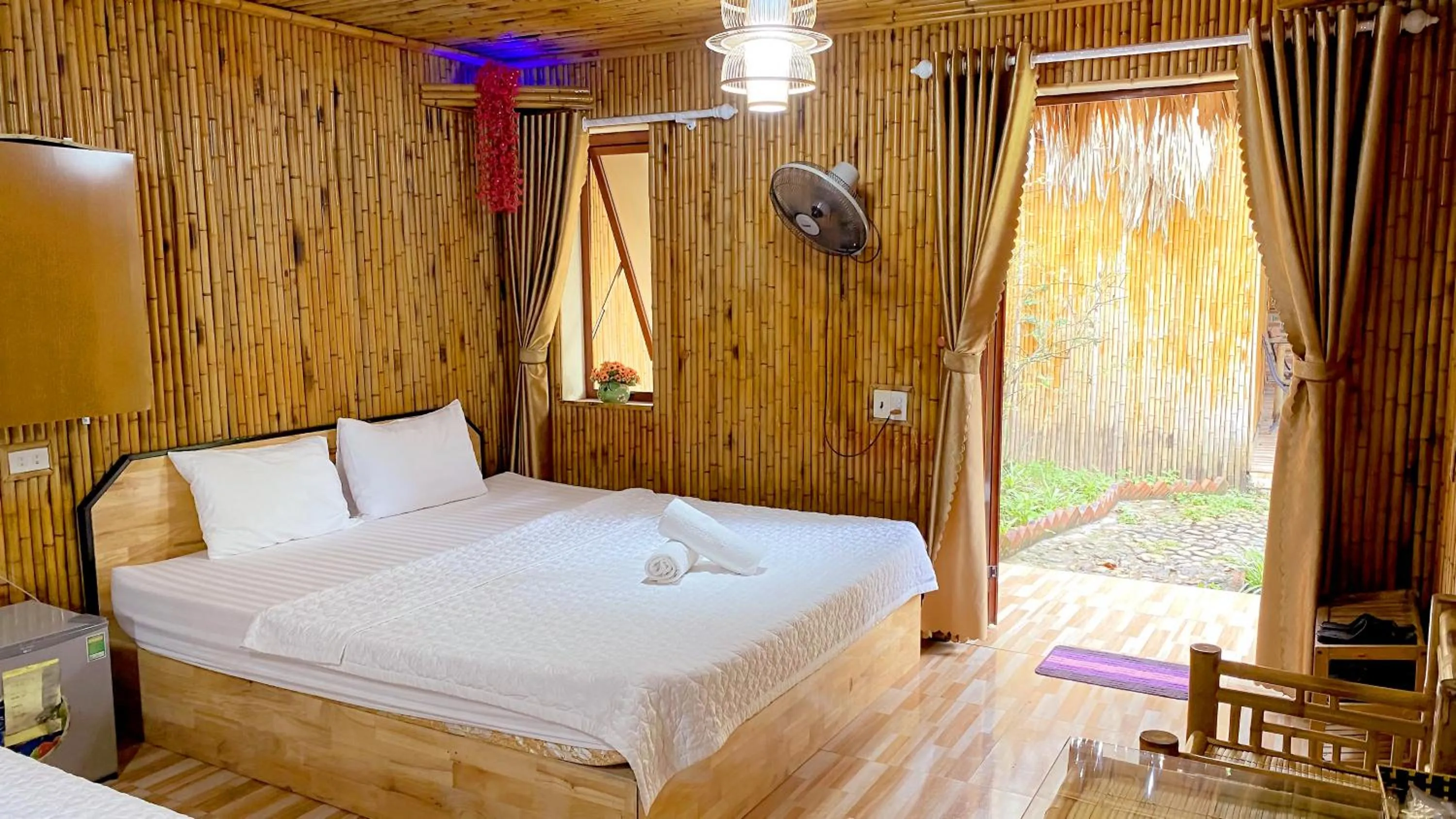 Bed in Quoc Khanh Bamboo Homestay