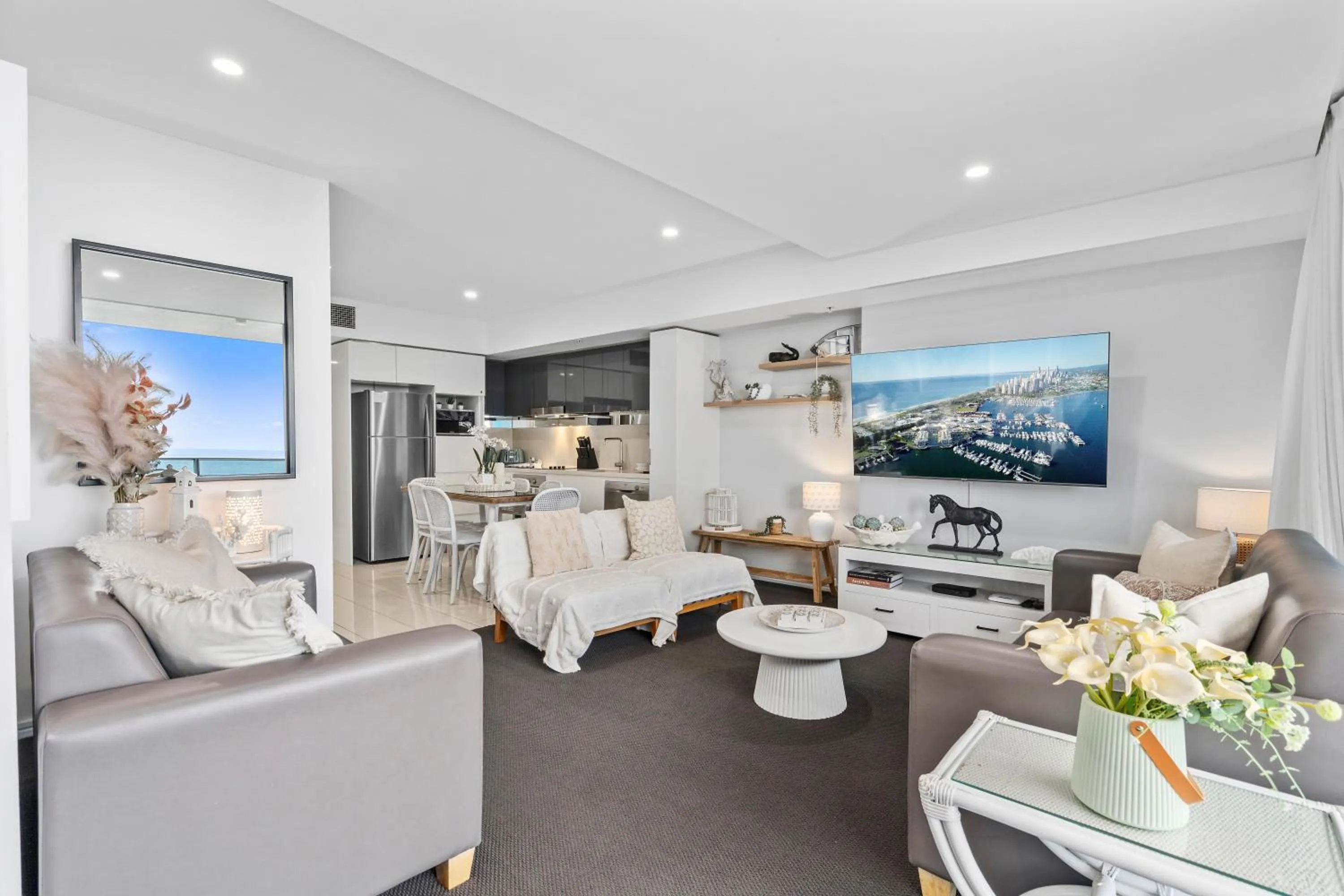 Living room in Orchid Residences - HR Surfers Paradise