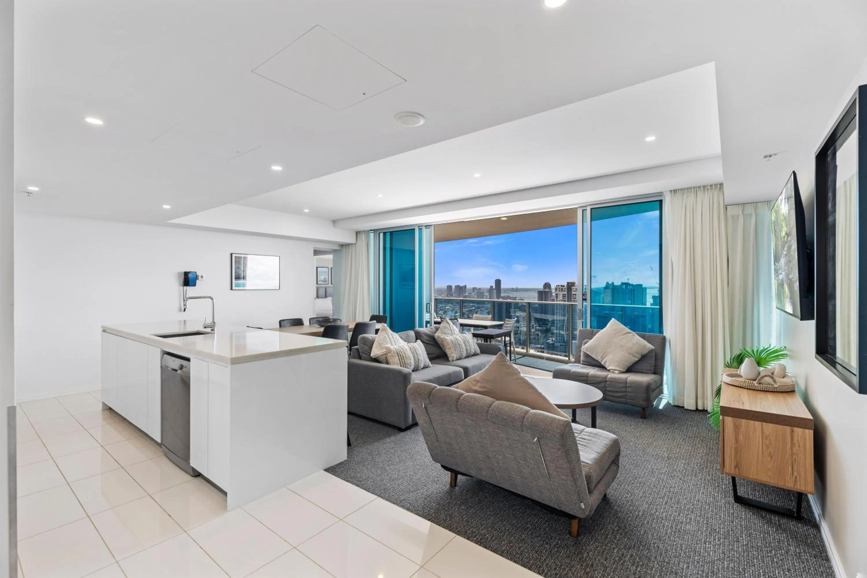Living room in Orchid Residences - HR Surfers Paradise