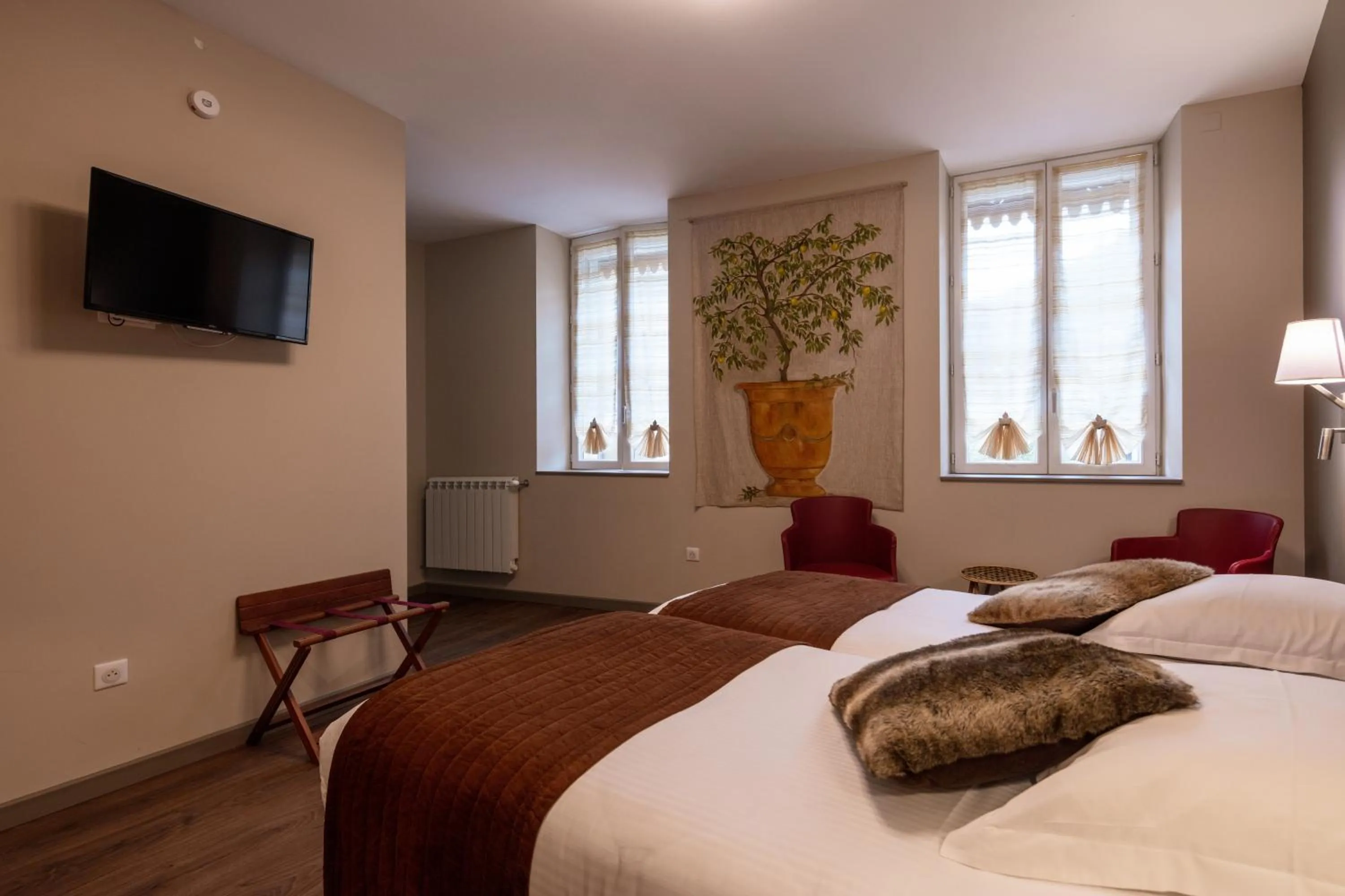 Photo of the whole room, Bed in Logis Hôtel Restaurant de la Paix