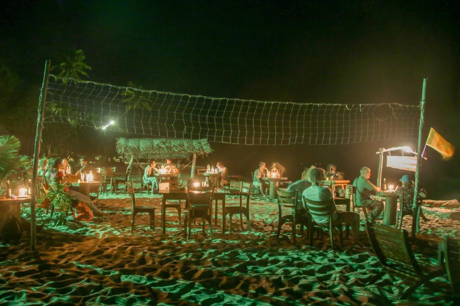 Evening entertainment in Shiva's Beach Cabanas