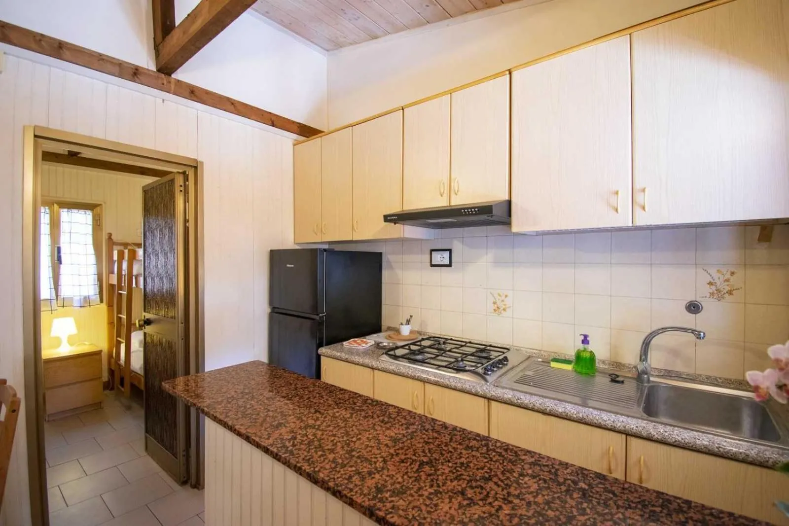 Kitchen or kitchenette in Camping Linus