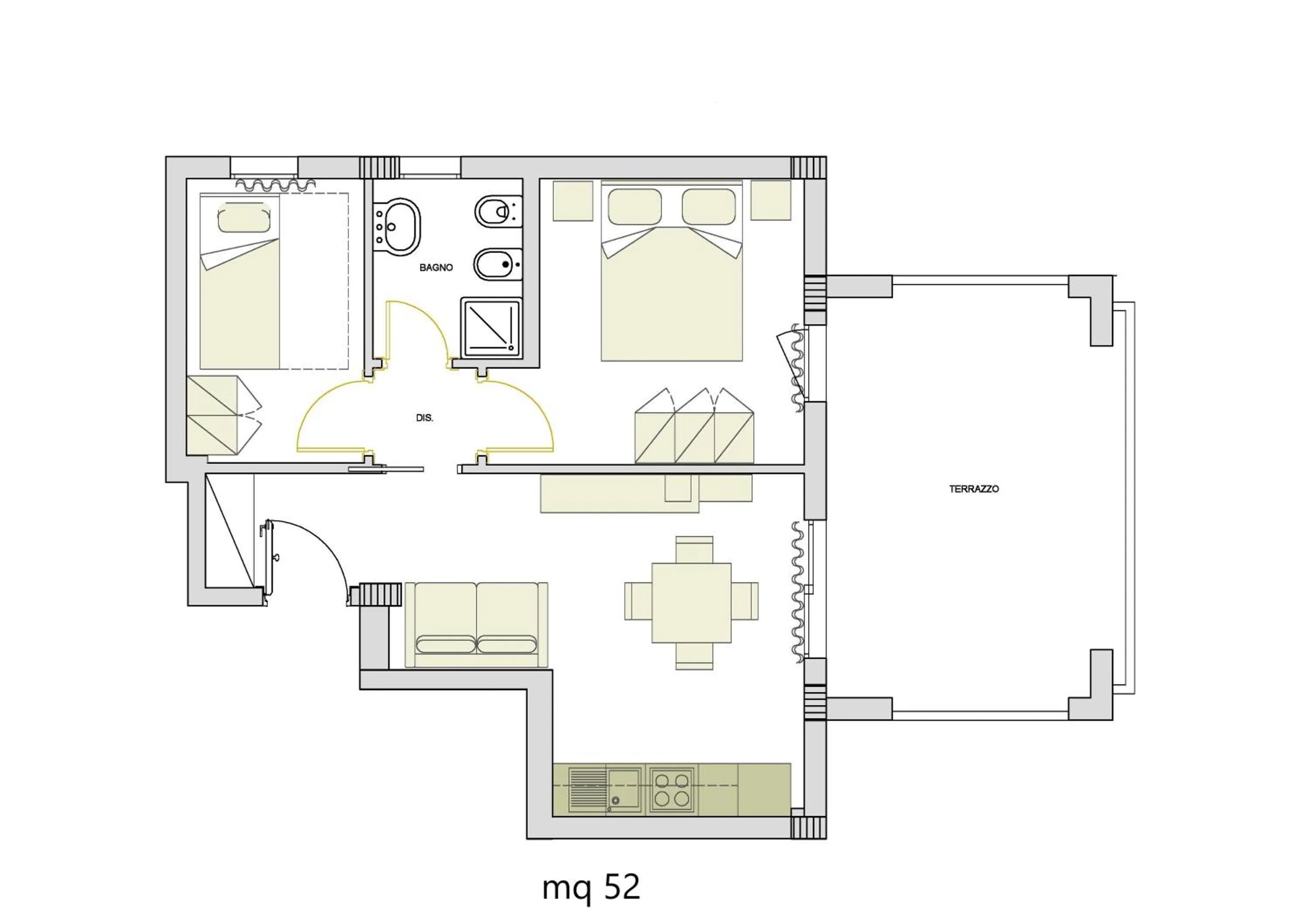 Floor plan in Alma di Alghero Apartments