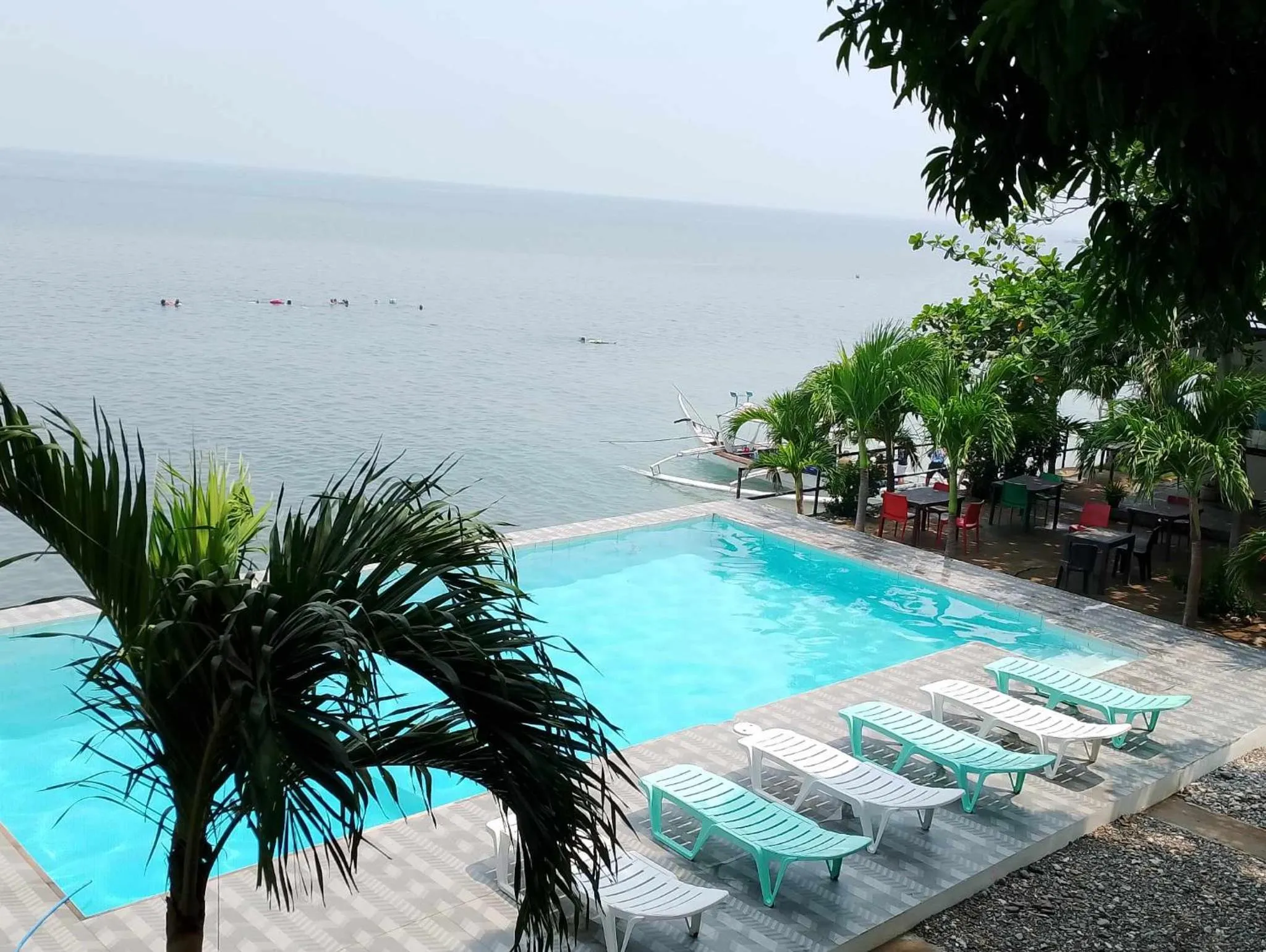 Pool view in Bentrina Diving Resort