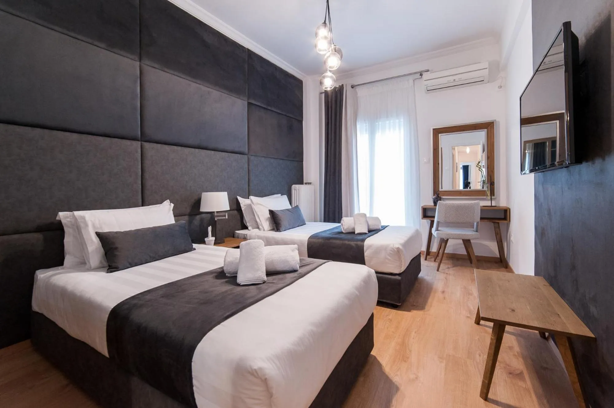 Bed in Acropolis View Deluxe Penthouse & Luxury Apartments