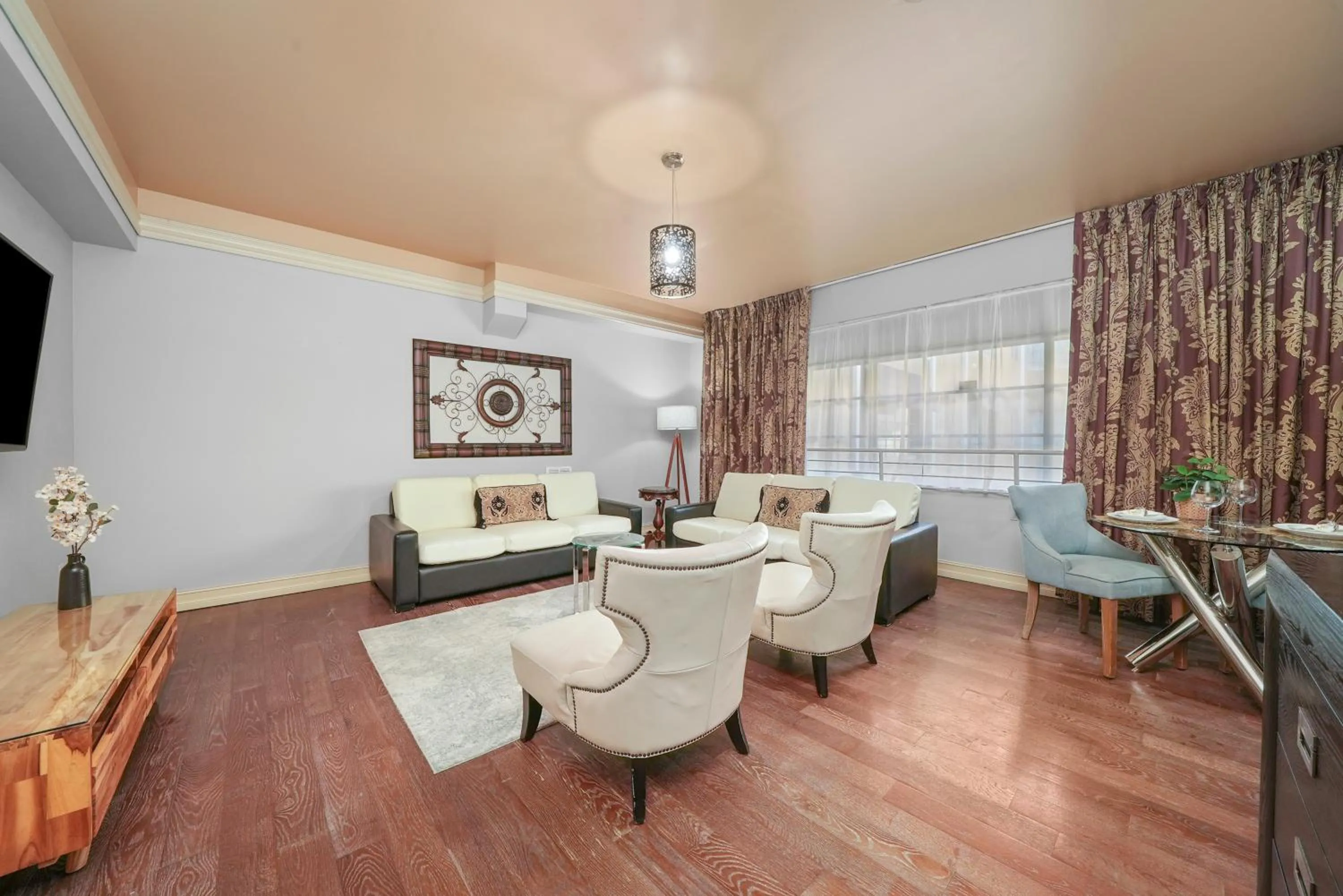 Living room in Riviera Suites