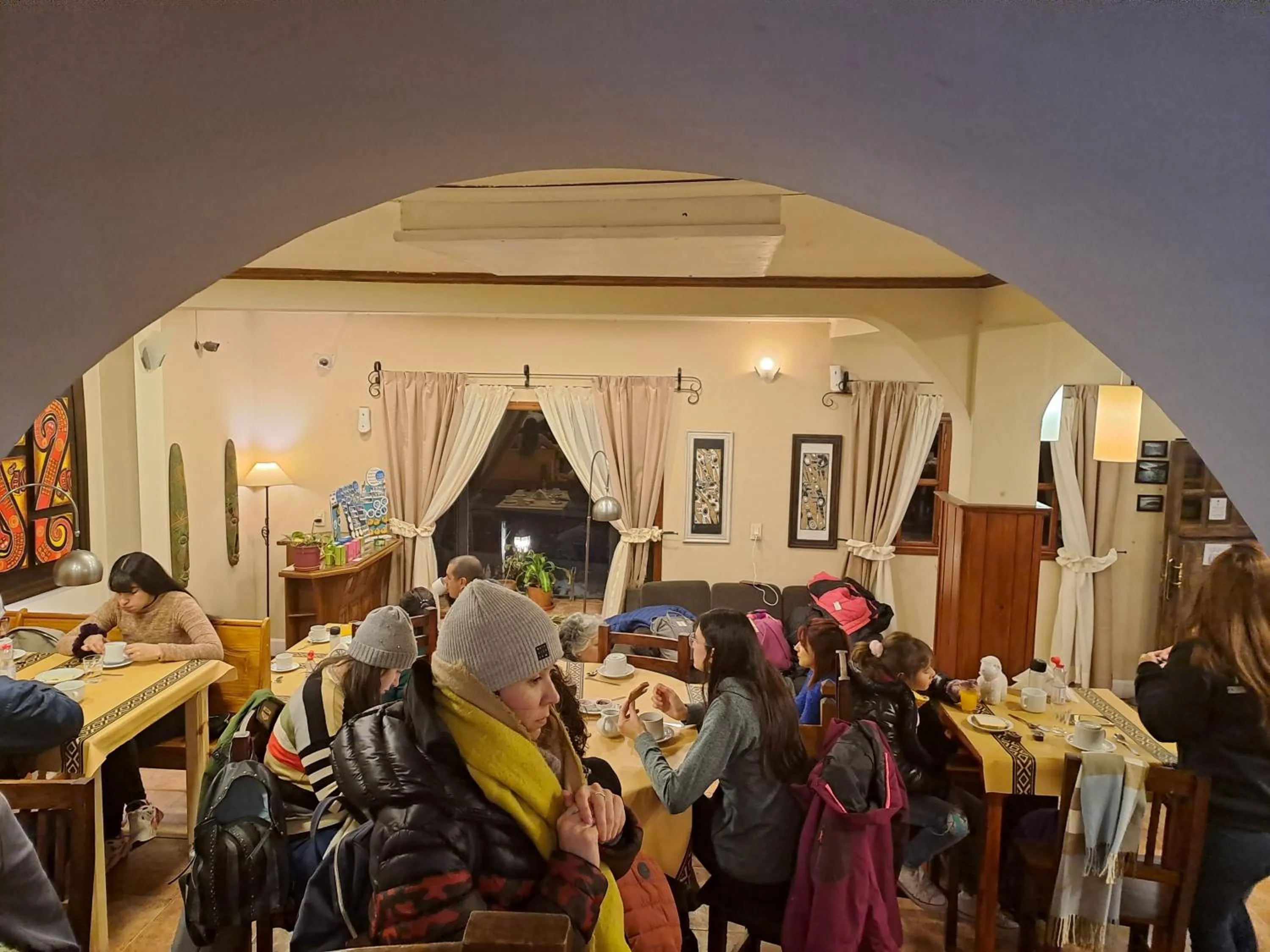 Living room in Hostería Austral